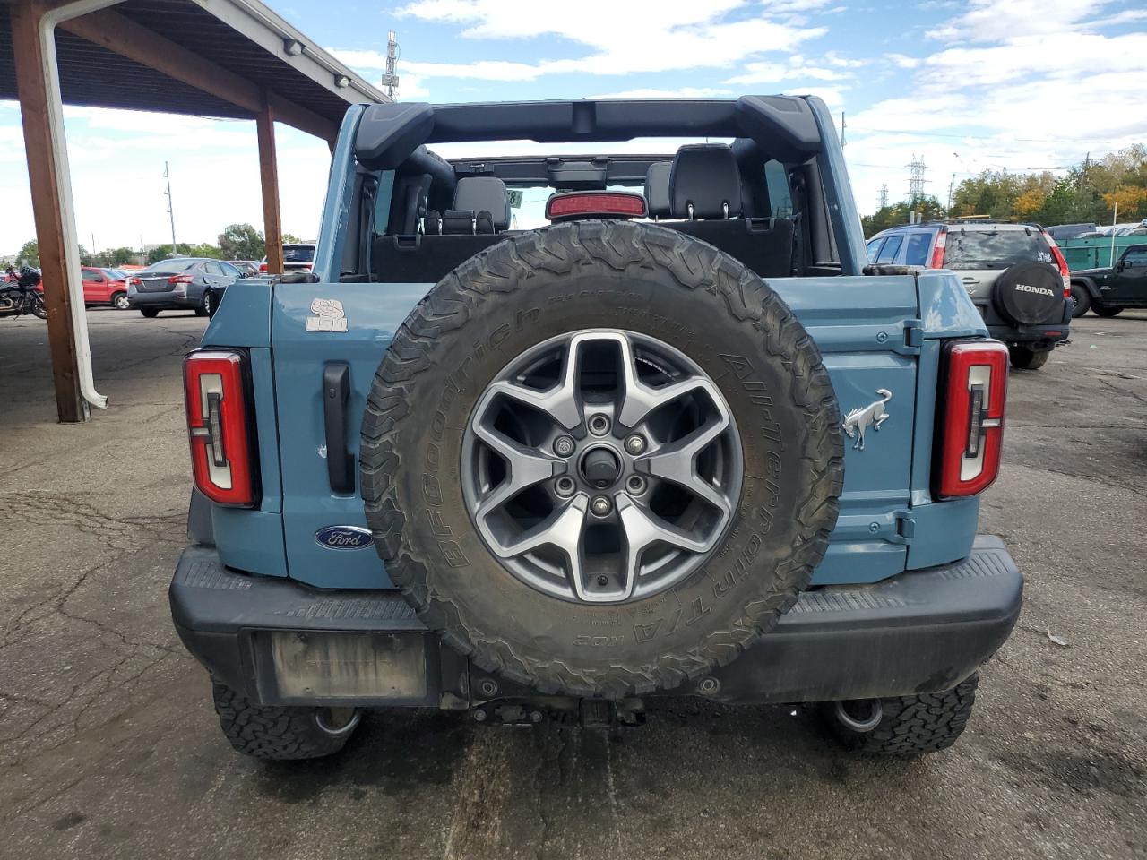 2021 Ford Bronco Base Blue vin: 1FMEE5DH0MLA77116