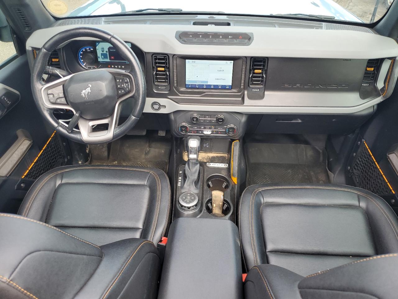 2021 Ford Bronco Base Blue vin: 1FMEE5DH0MLA77116