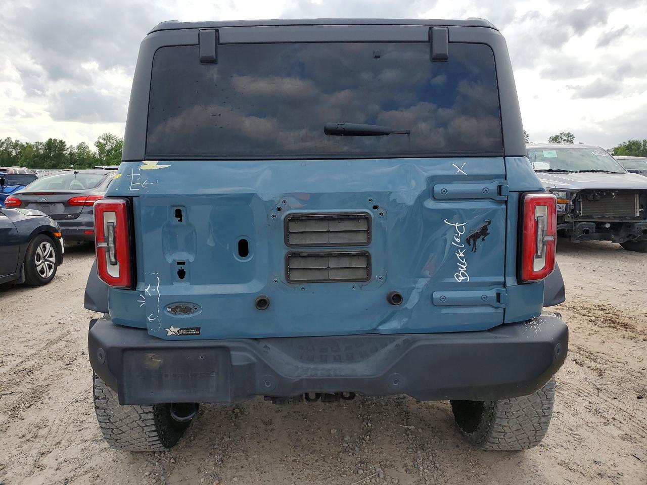 2021 Ford Bronco Base Blue vin: 1FMEE5DP4MLA63372