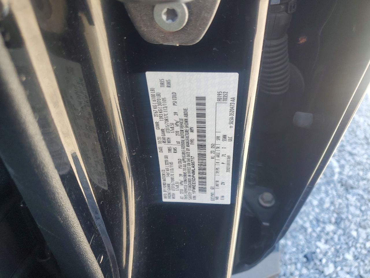 2021 Ford Bronco Base Black vin: 1FMEE5DP4MLA90717