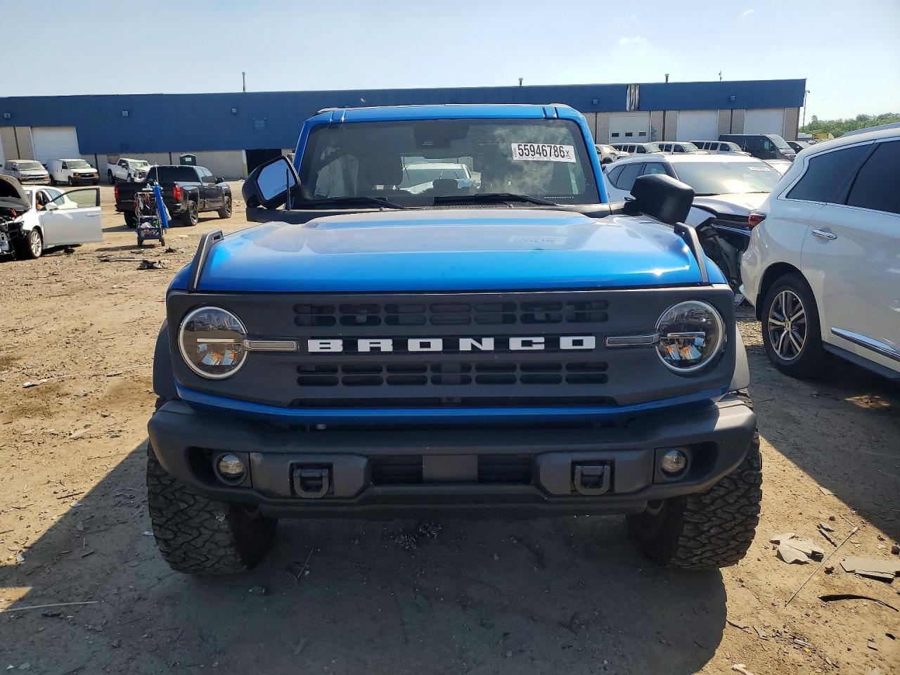 2023 Ford Bronco Base Blue vin: 1FMEE5DP7PLB68735