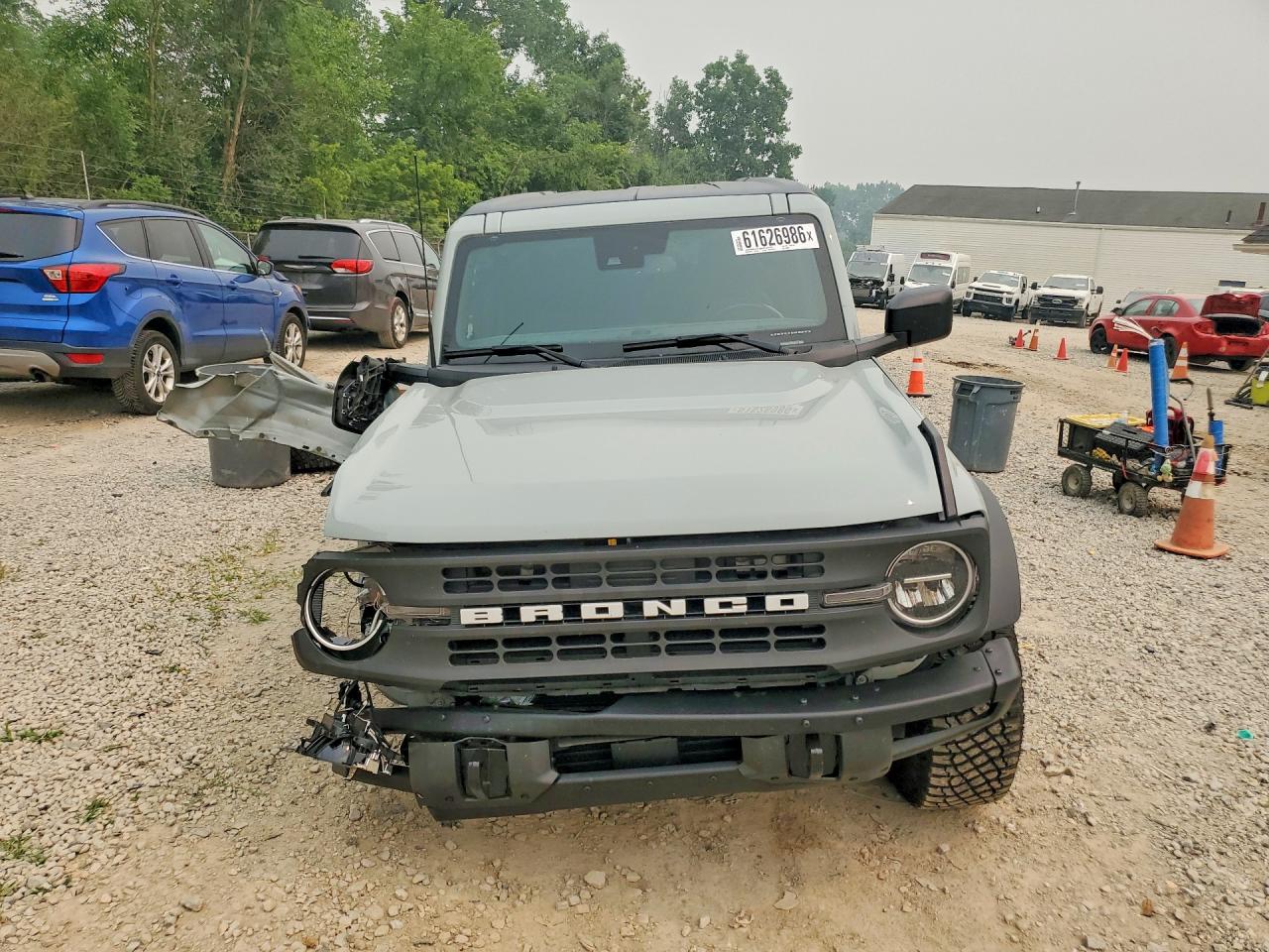 2023 Ford Bronco Base Gray vin: 1FMEE5DP9PLB98772