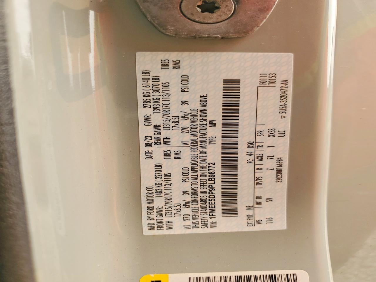 2023 Ford Bronco Base Gray vin: 1FMEE5DP9PLB98772