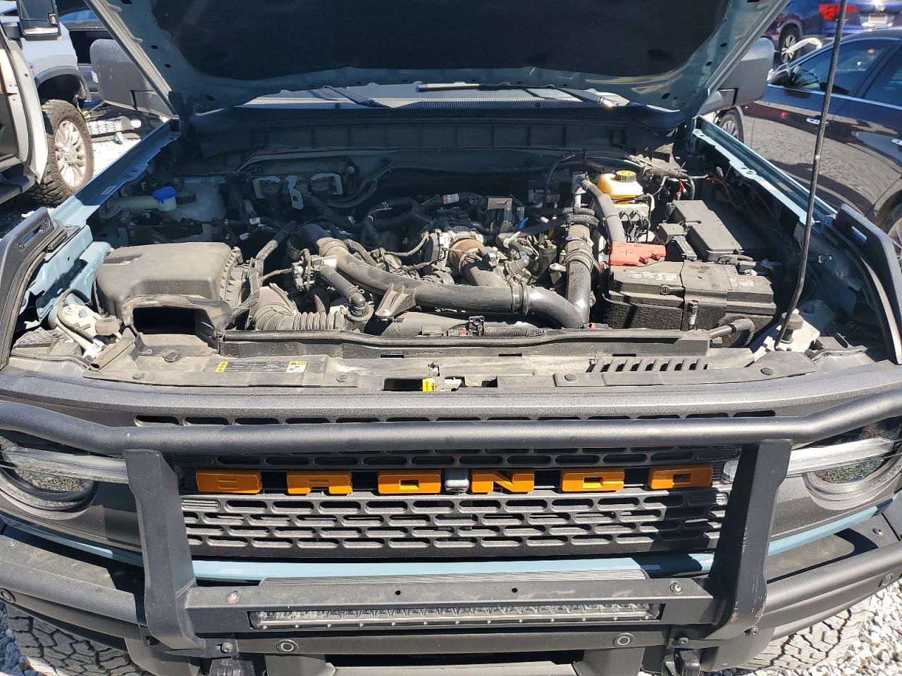 2023 Ford Bronco Base Blue vin: 1FMEE5DPXPLB32313