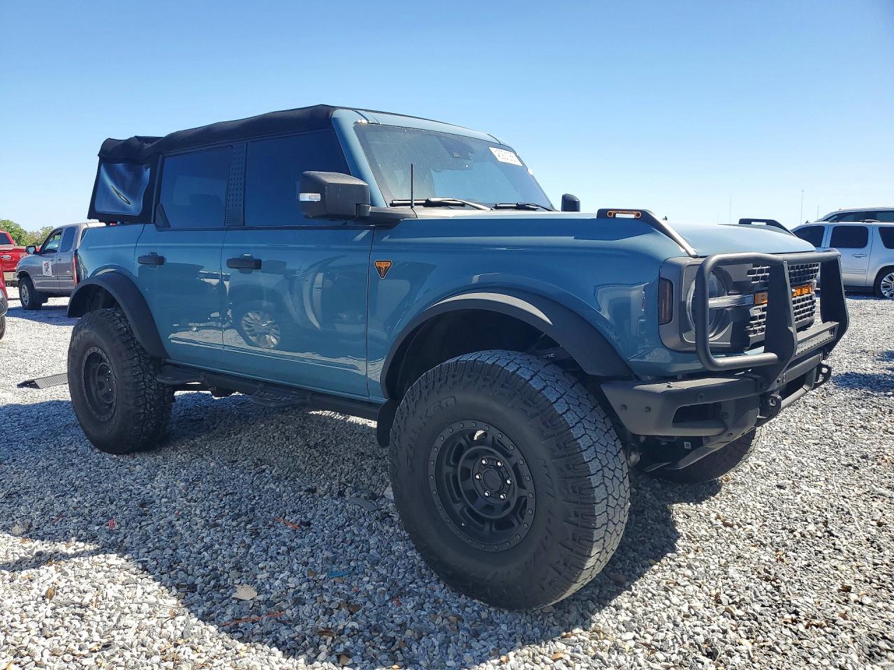 2023 Ford Bronco Base Blue vin: 1FMEE5DPXPLB32313