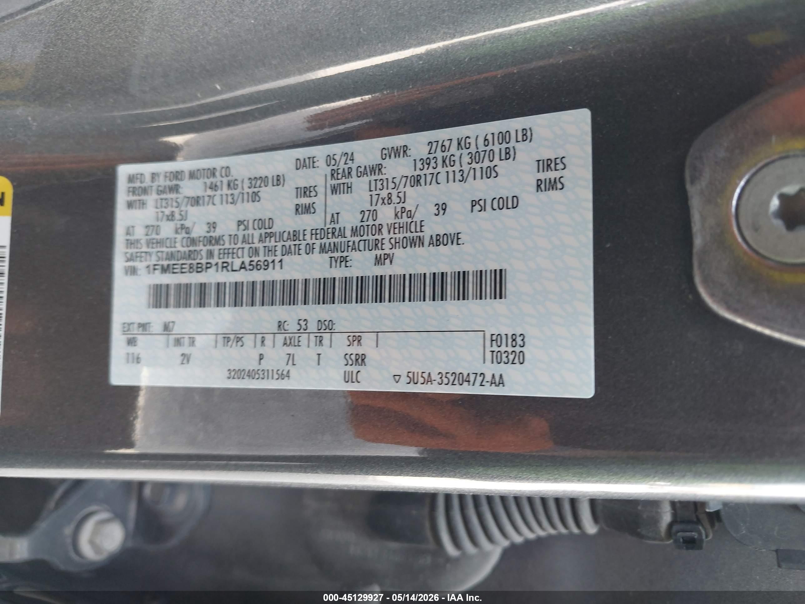 2024 Ford Bronco Outer Banks Gray vin: 1FMEE8BP1RLA56911