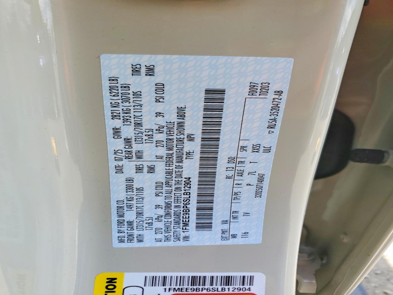 2025 Ford Bronco Badlands Cream vin: 1FMEE9BP6SLB12904