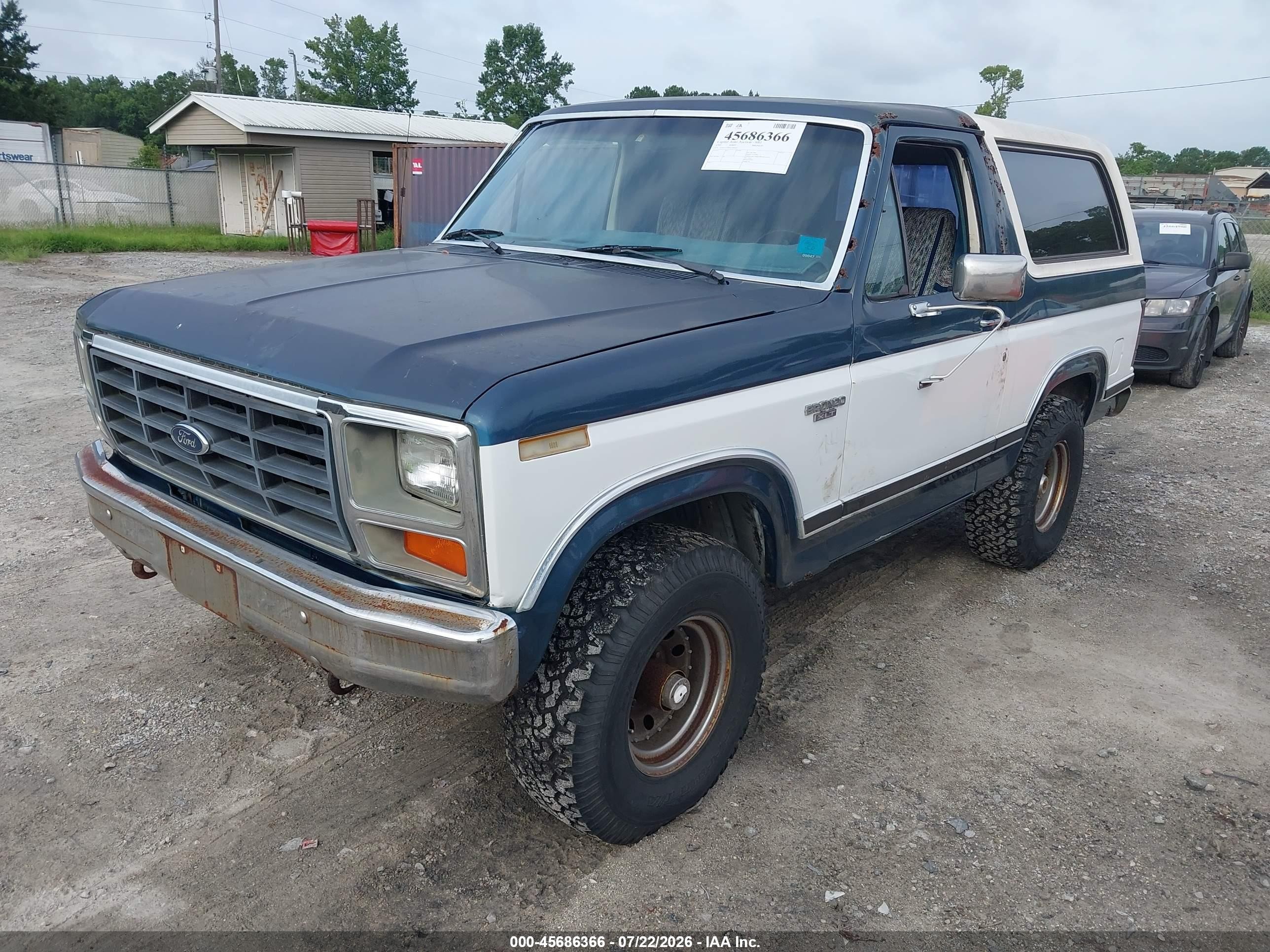 1983 Ford Bronco U100 White vin: 1FMEU15F8DLA48262