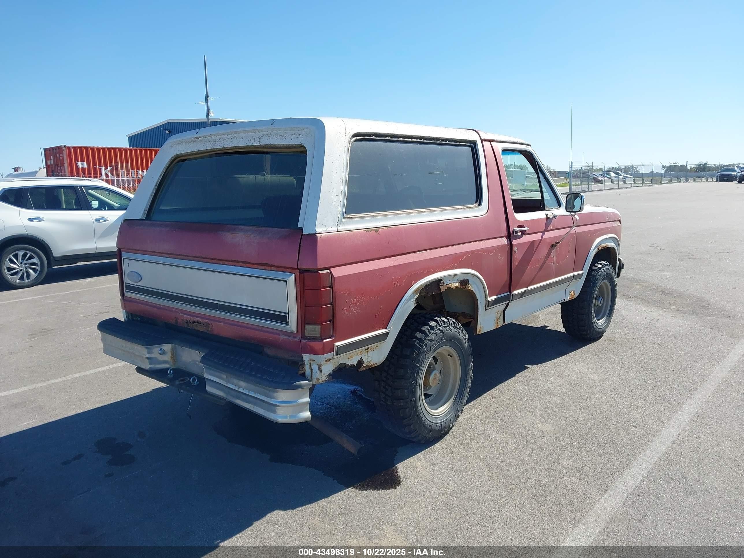 1984 Ford Bronco U100 Red vin: 1FMEU15G7ELA23587