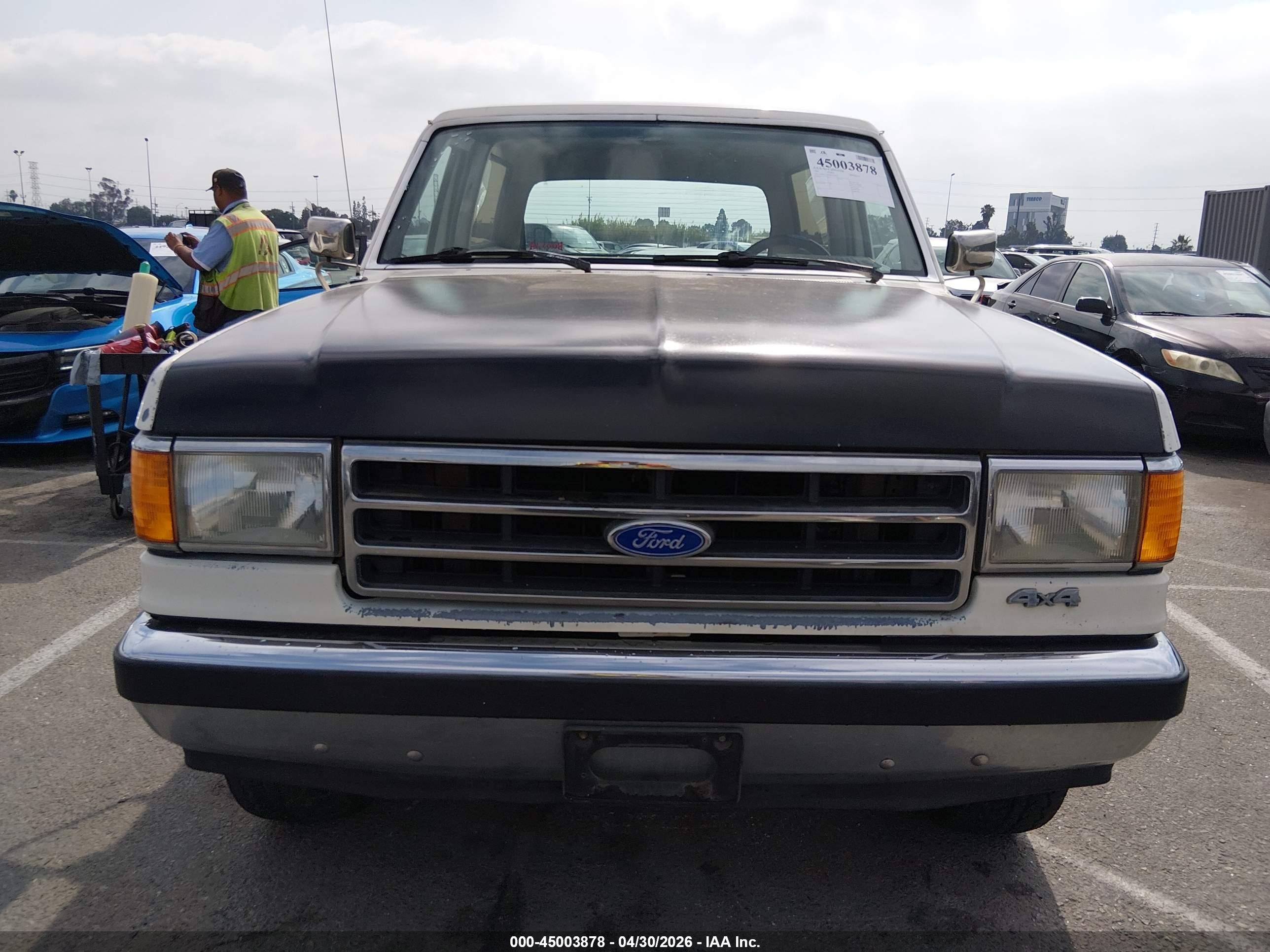 1991 Ford Bronco U100 White vin: 1FMEU15H1MLA55250