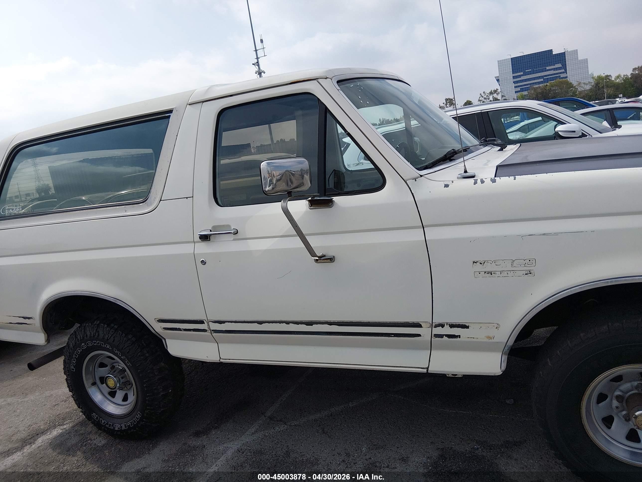 1991 Ford Bronco U100 White vin: 1FMEU15H1MLA55250