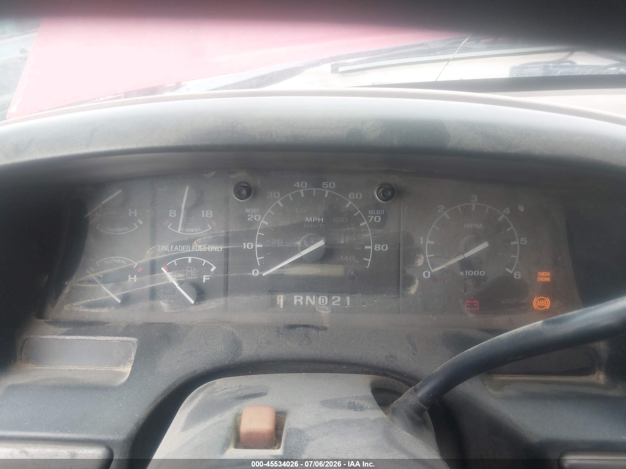 1995 Ford Bronco U100 Red vin: 1FMEU15H1SLA30605