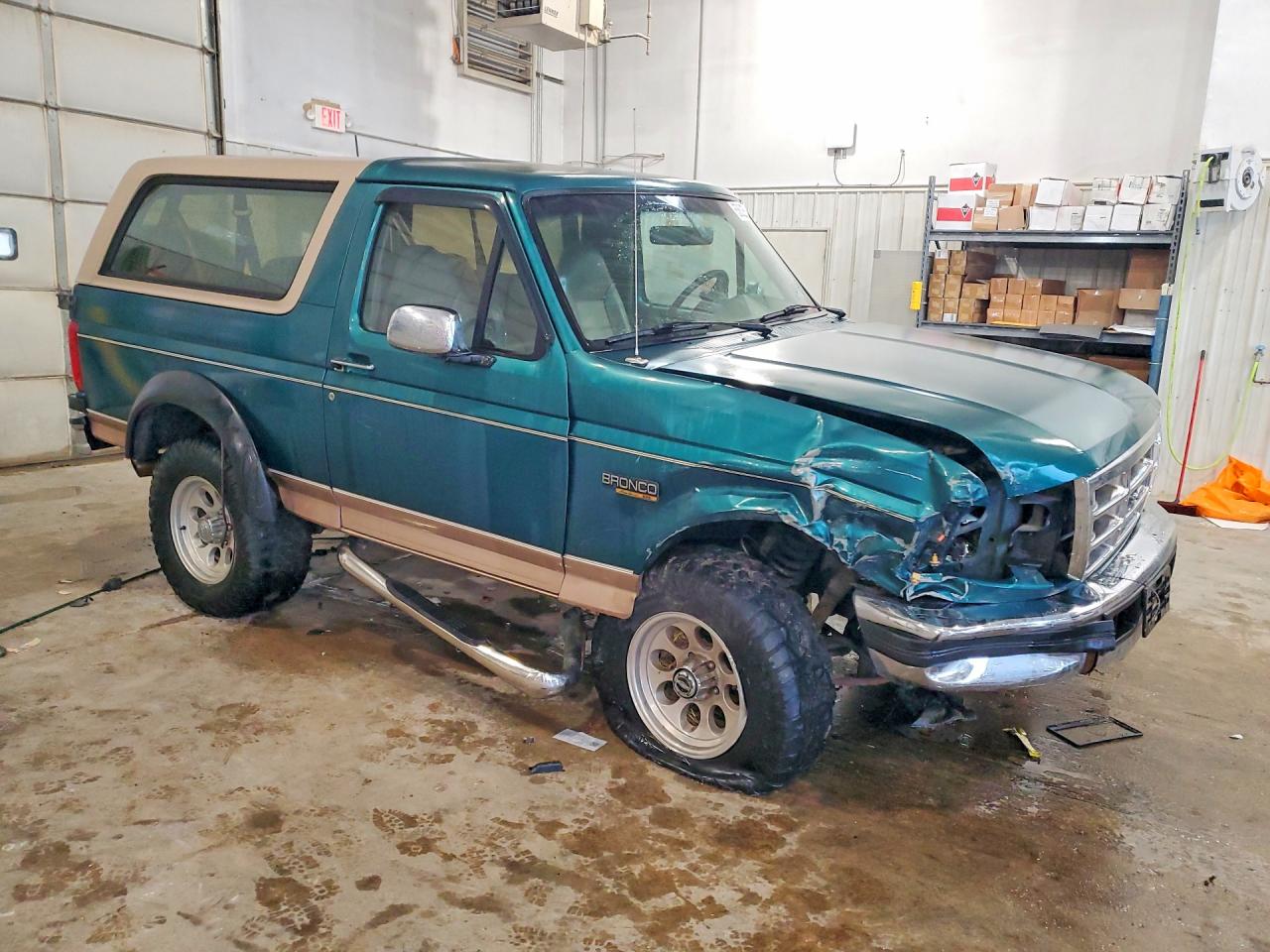1996 Ford Bronco U100 Teal vin: 1FMEU15H1TLB48073