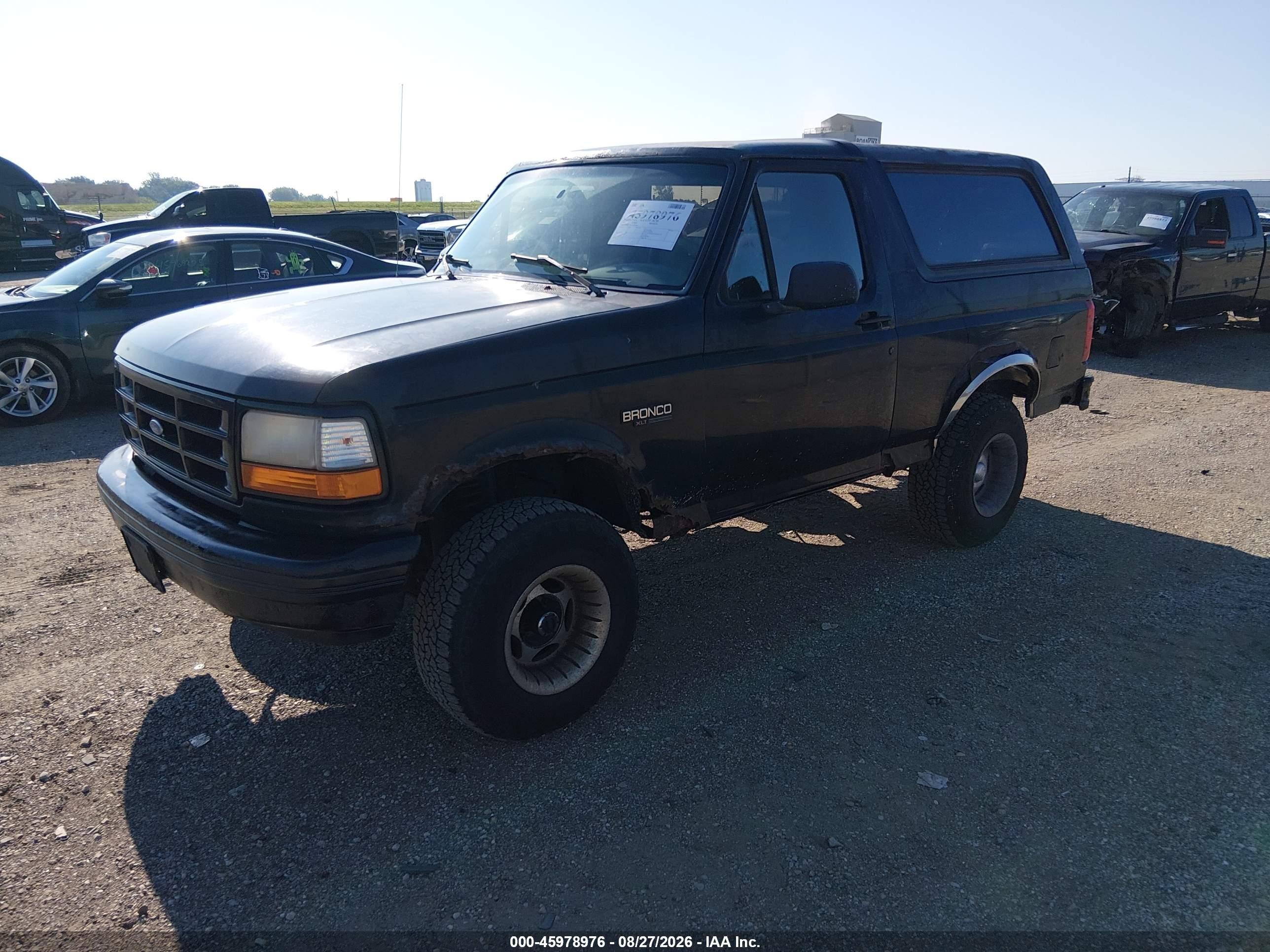 1995 Ford Bronco U100 Black vin: 1FMEU15H3SLB03800