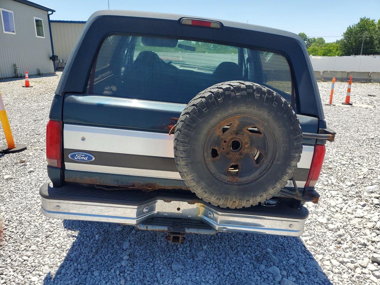 1995 Ford Bronco U100 Green vin: 1FMEU15H7SLA61583