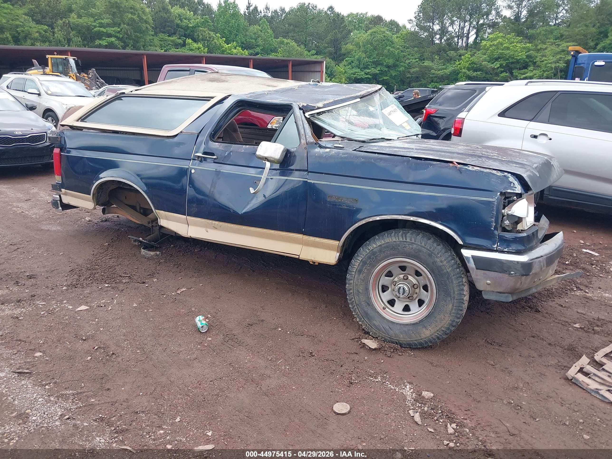 1991 Ford Bronco U100 Blue vin: 1FMEU15H8MLA00780