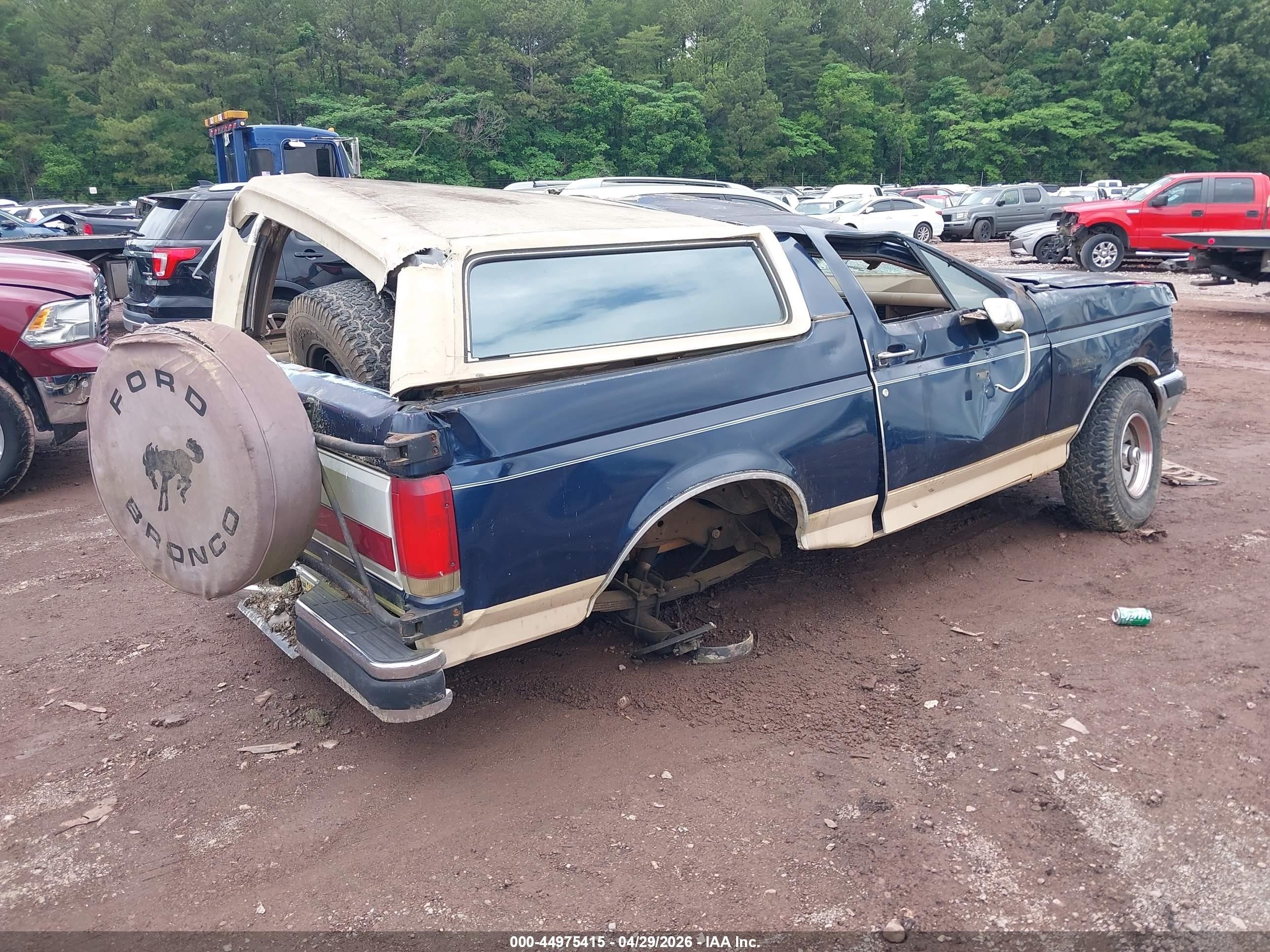 1991 Ford Bronco U100 Blue vin: 1FMEU15H8MLA00780