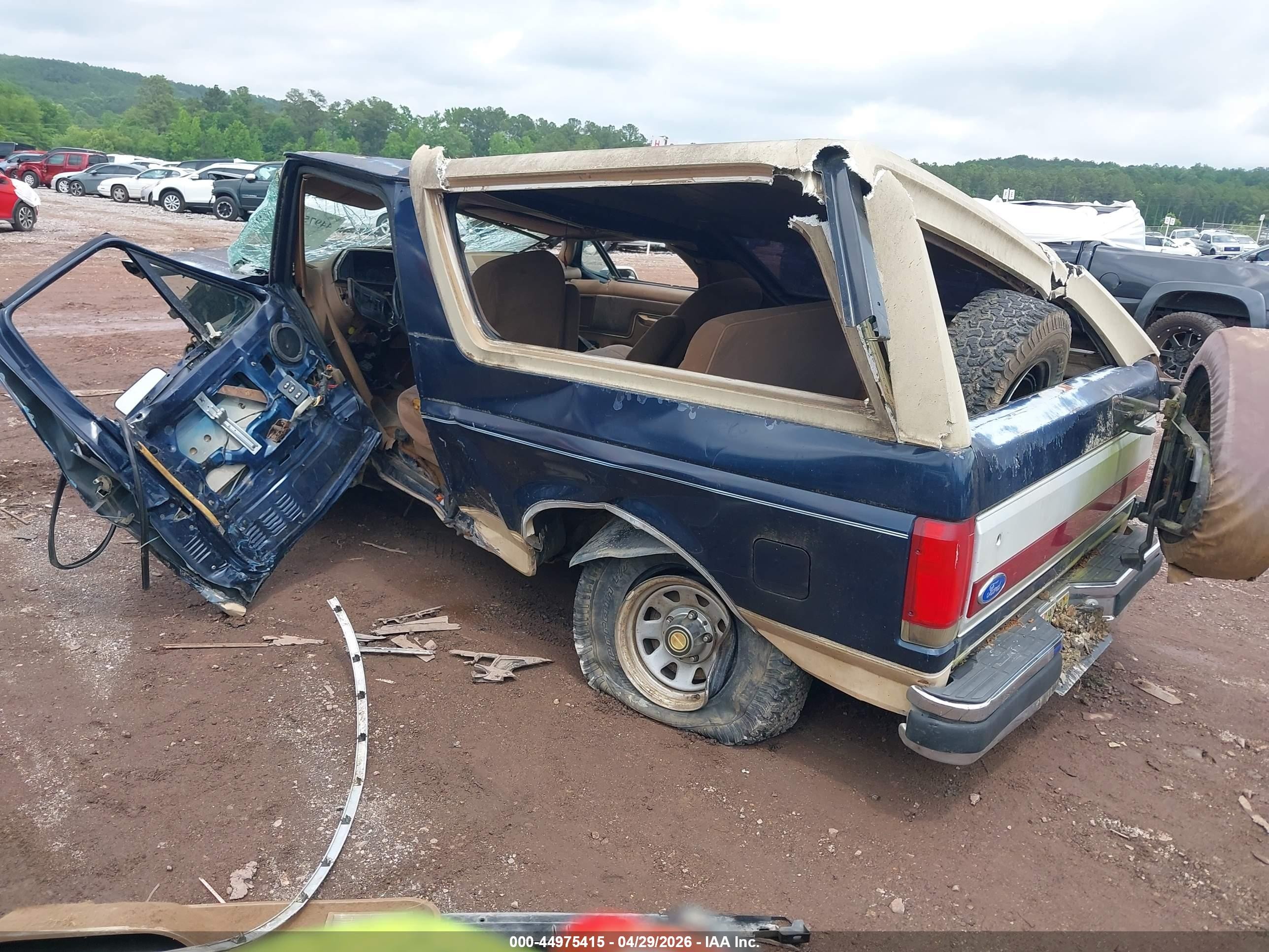 1991 Ford Bronco U100 Blue vin: 1FMEU15H8MLA00780