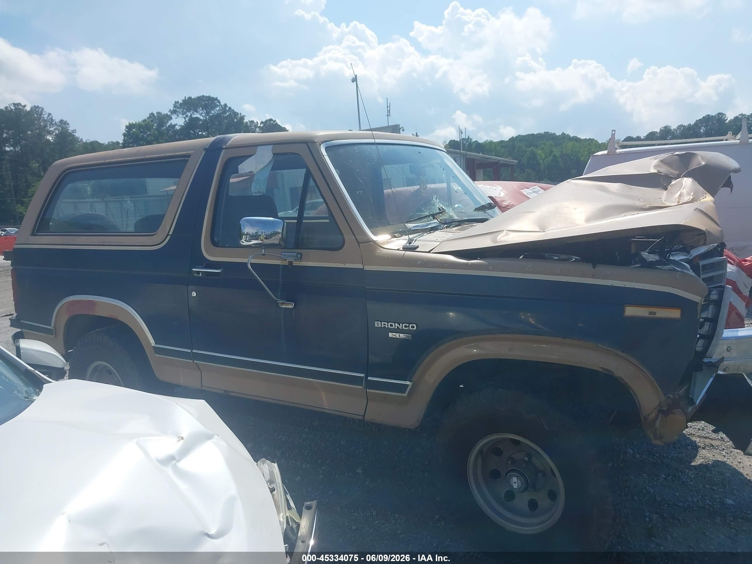 1984 Ford Bronco U100 Blue vin: 1FMEU15H9ELA82780