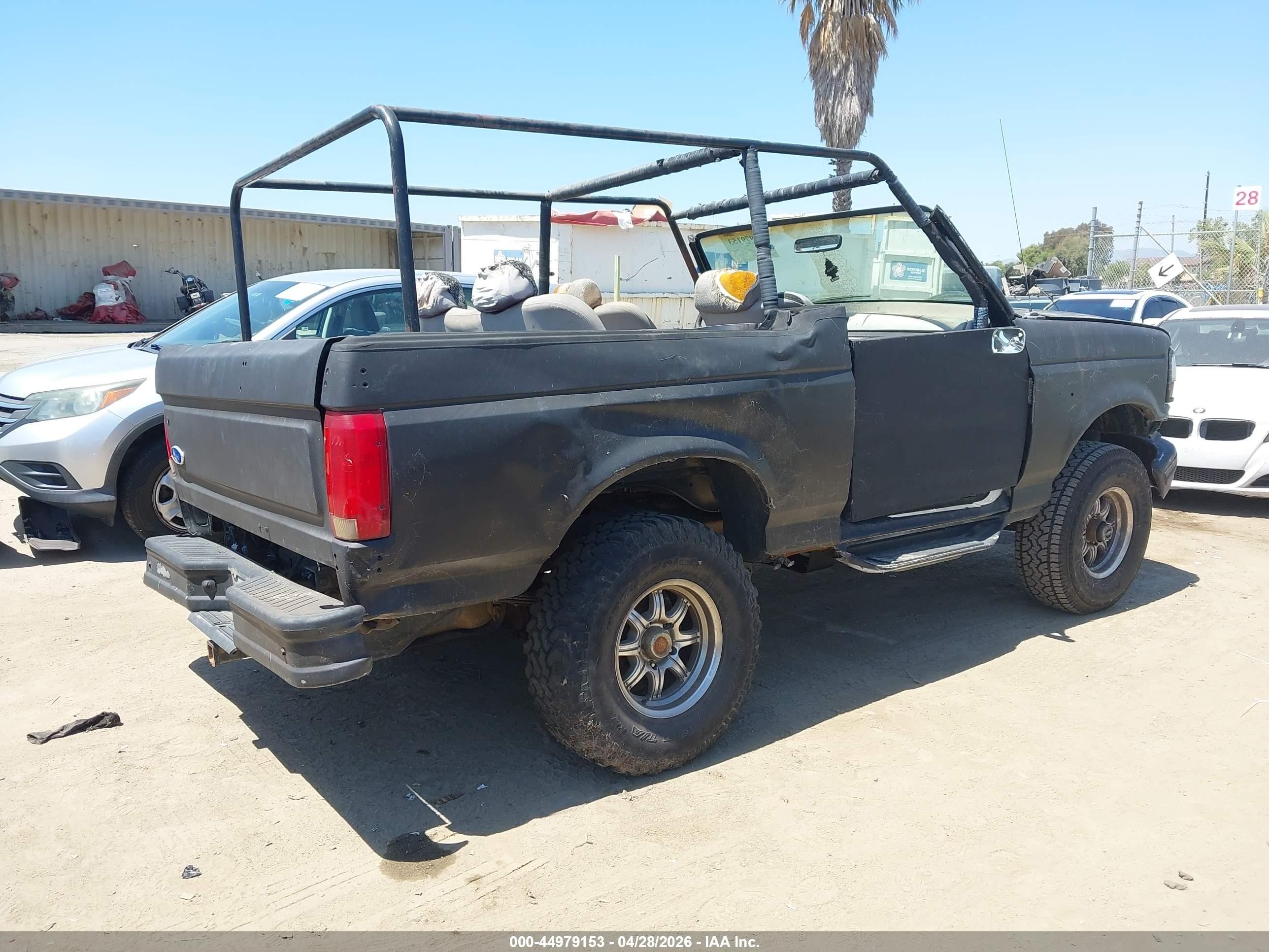 1995 Ford Bronco U100 Black vin: 1FMEU15HXSLB98159