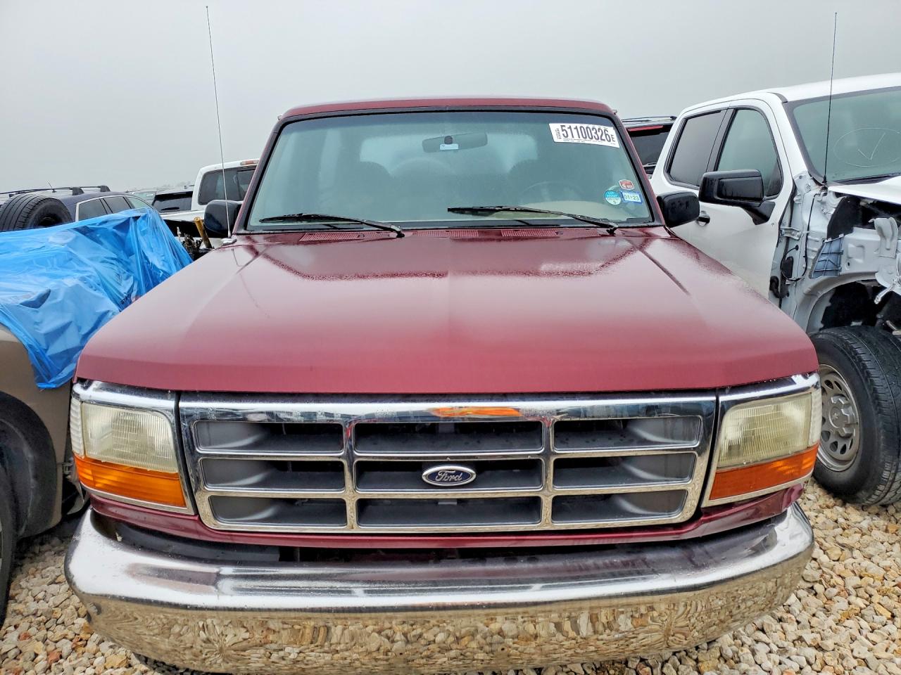 1996 Ford Bronco U100 Burgundy vin: 1FMEU15N1TLB55319
