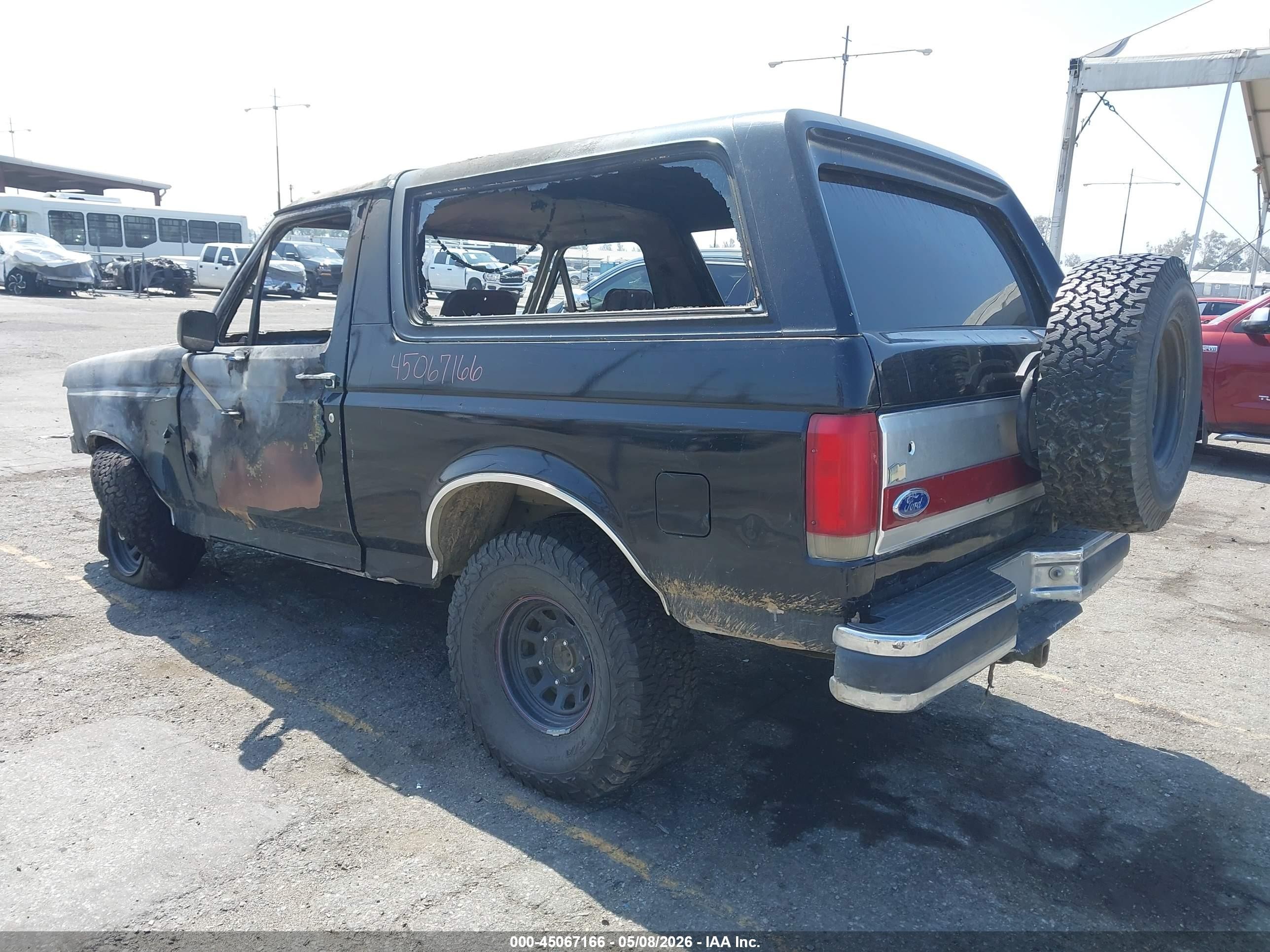 1987 Ford Bronco U100 Black vin: 1FMEU15N7HLA55183