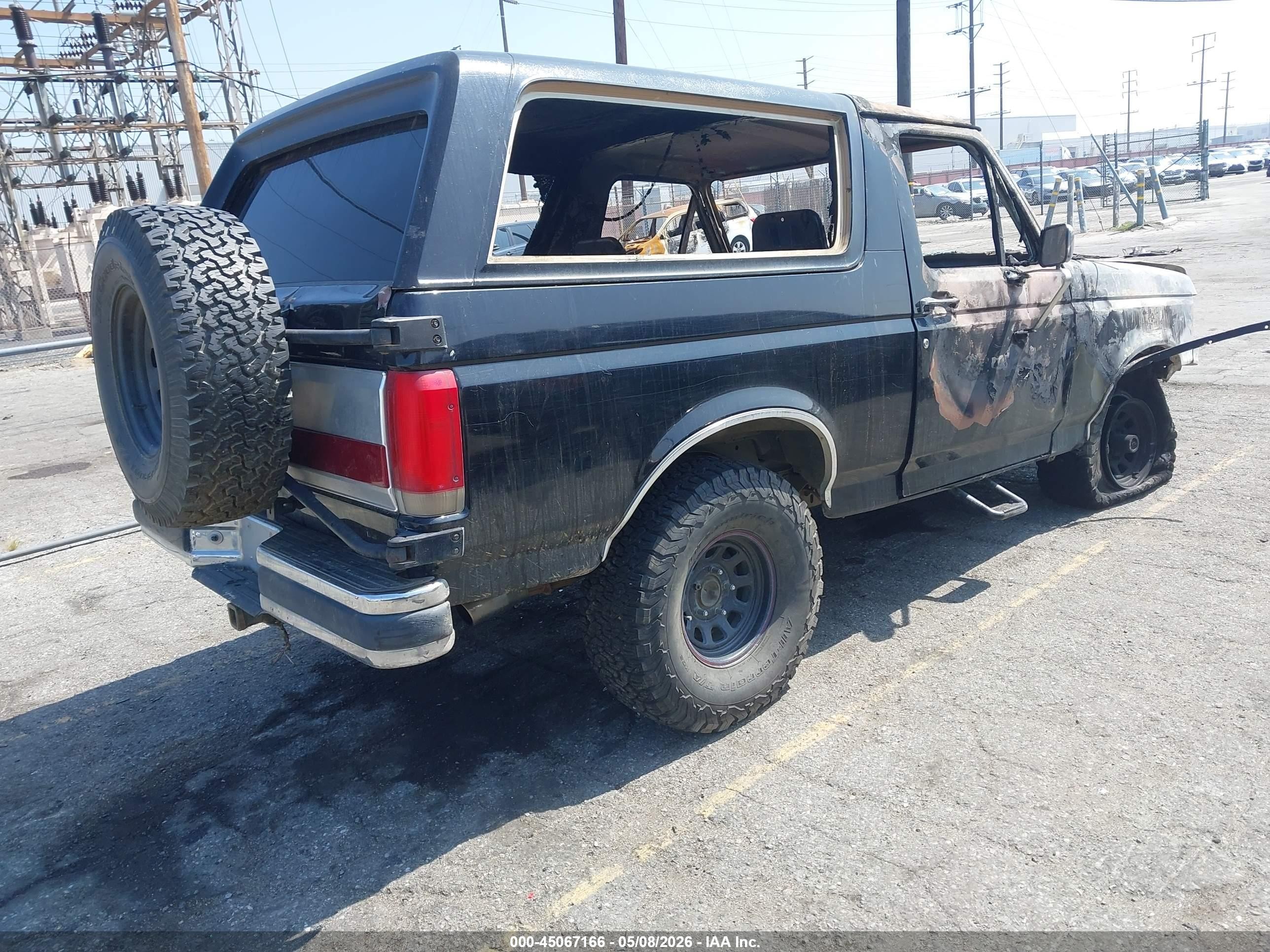 1987 Ford Bronco U100 Black vin: 1FMEU15N7HLA55183