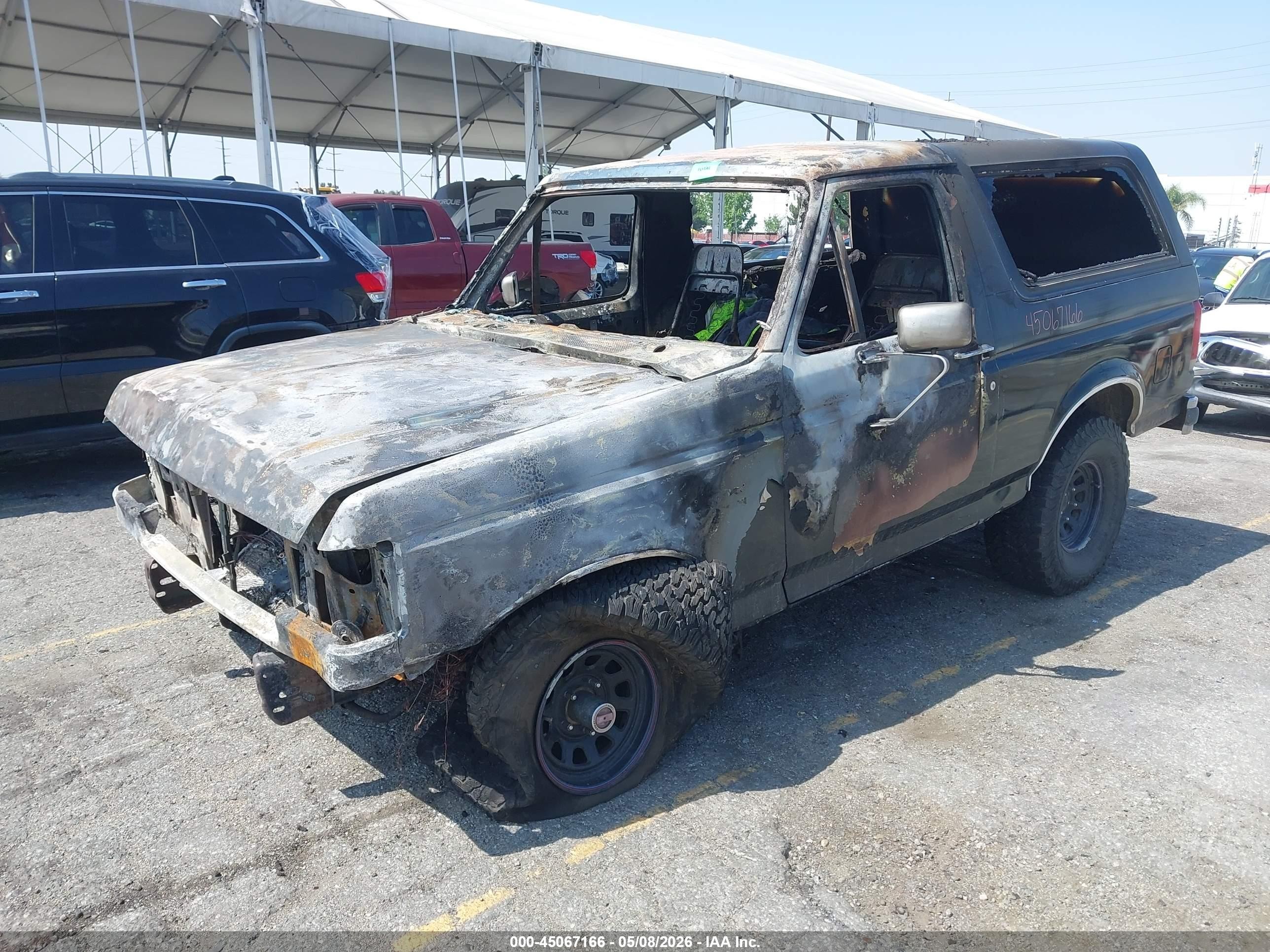1987 Ford Bronco U100 Black vin: 1FMEU15N7HLA55183