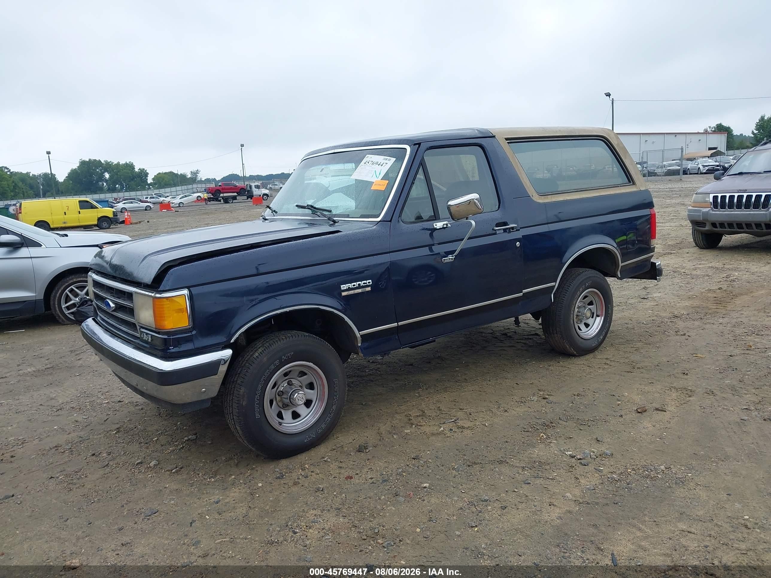 1989 Ford Bronco U100 Blue vin: 1FMEU15N8KLB48494