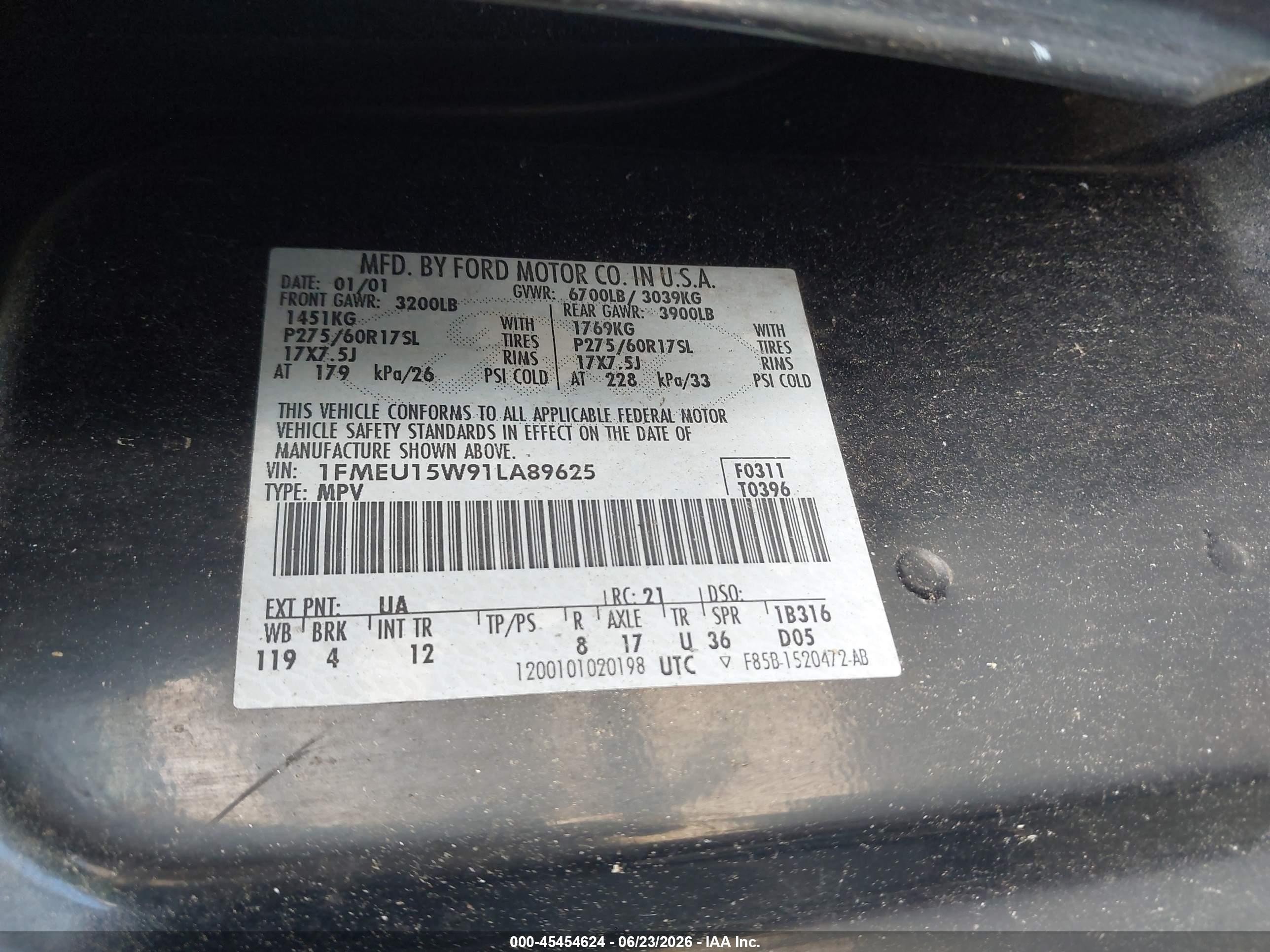 2001 Ford Expedition Xlt Gray vin: 1FMEU15W91LA89625