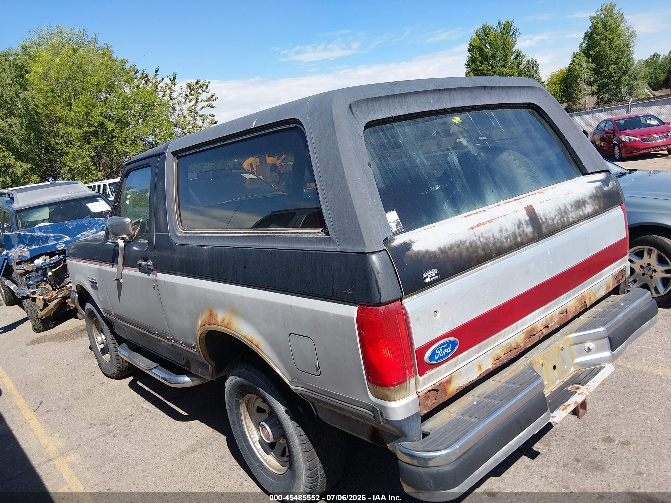 1991 Ford Bronco U100 Gray vin: 1FMEU15Y6MLA21045
