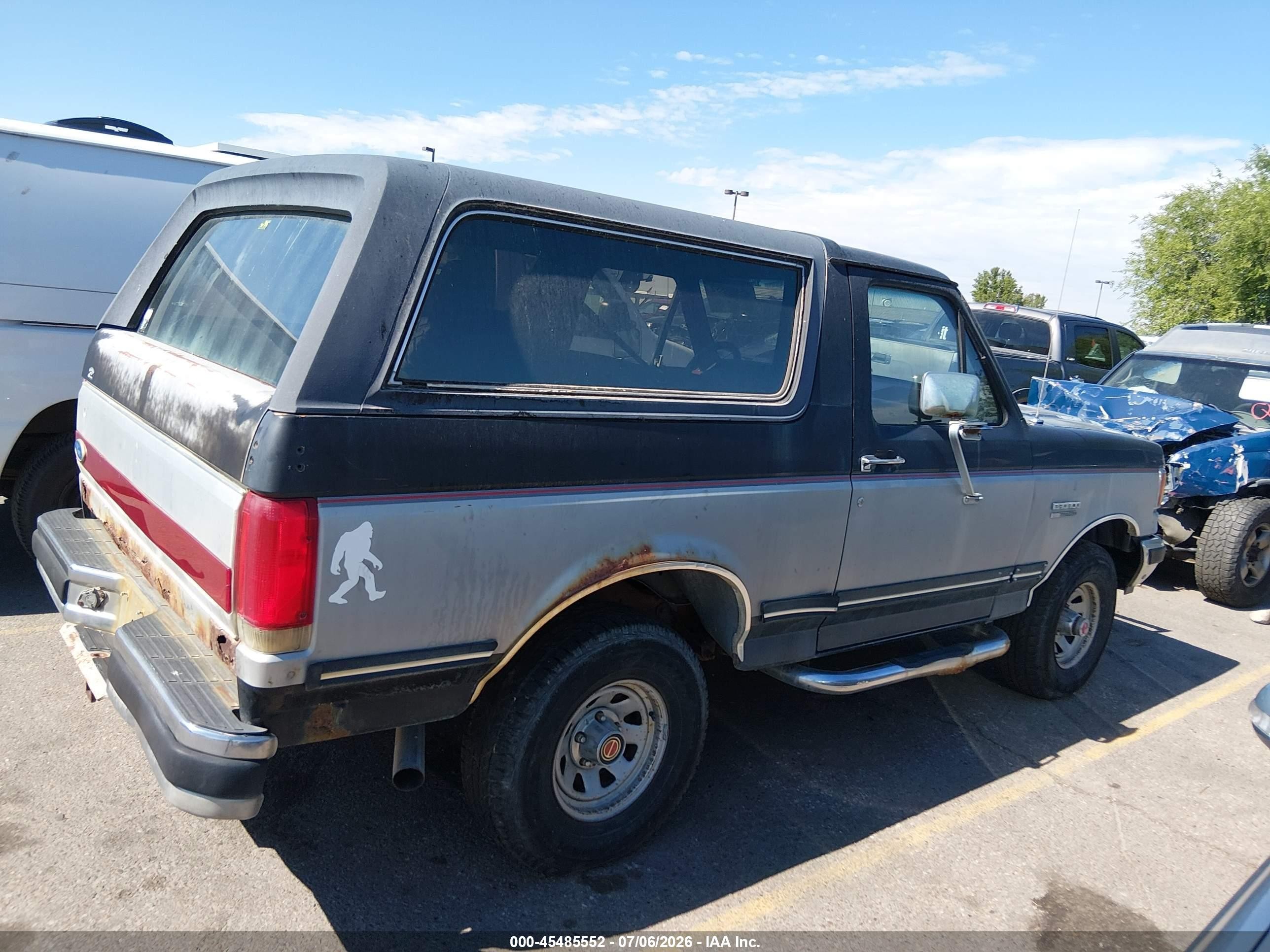 1991 Ford Bronco U100 Gray vin: 1FMEU15Y6MLA21045