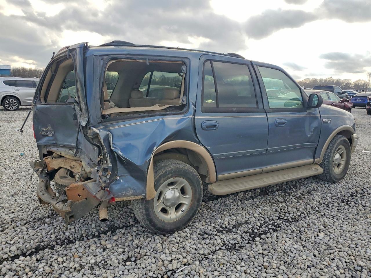2001 Ford Expedition Eddie Bauer Blue vin: 1FMEU17L11LA32385