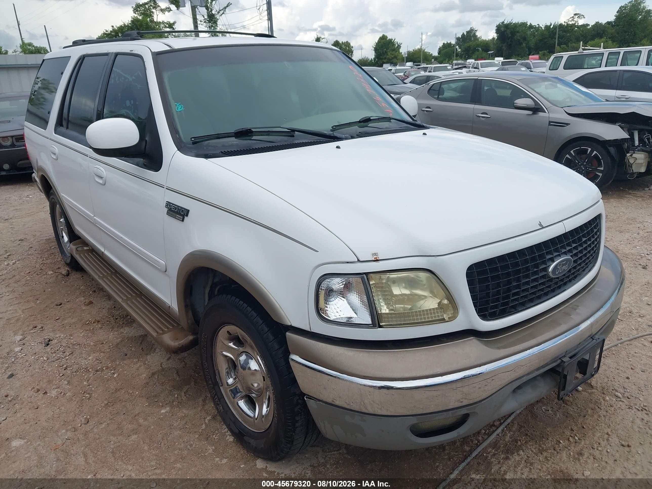2002 Ford Expedition Eddie Bauer White vin: 1FMEU17L22LA60374