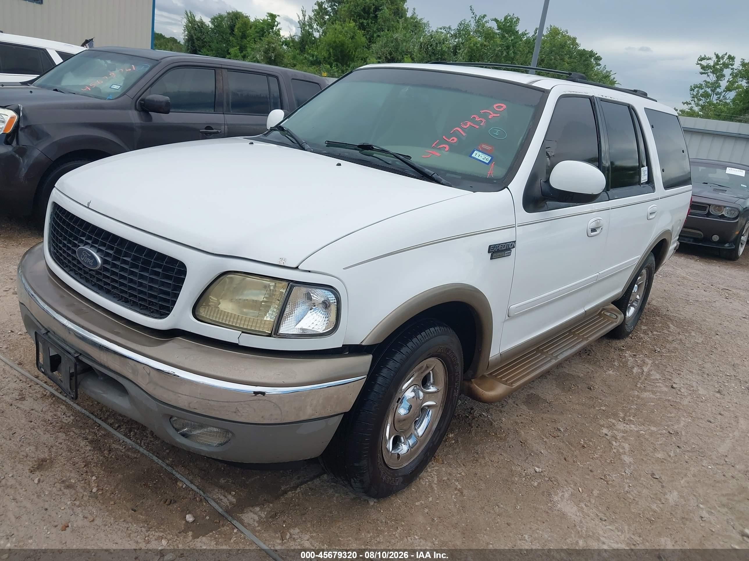 2002 Ford Expedition Eddie Bauer White vin: 1FMEU17L22LA60374