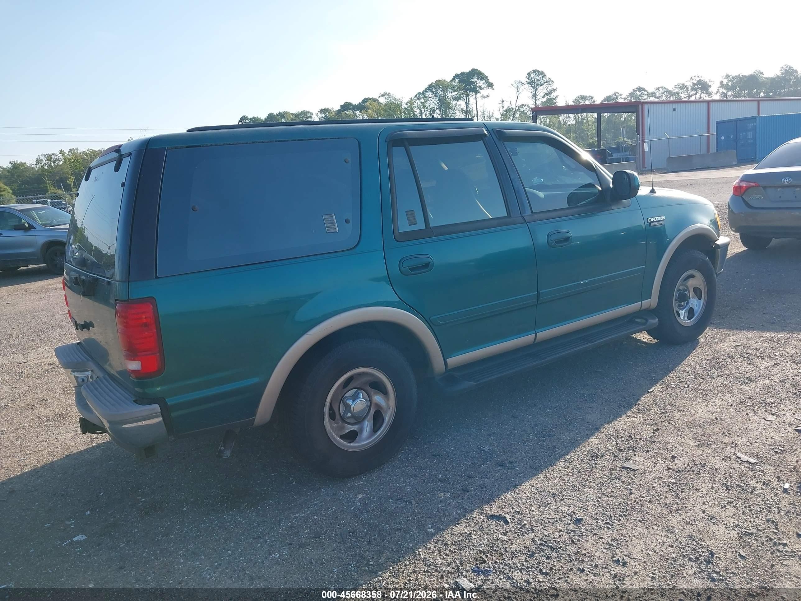 1997 Ford Expedition Eddie Bauer/xlt Green vin: 1FMEU17L5VLB38828