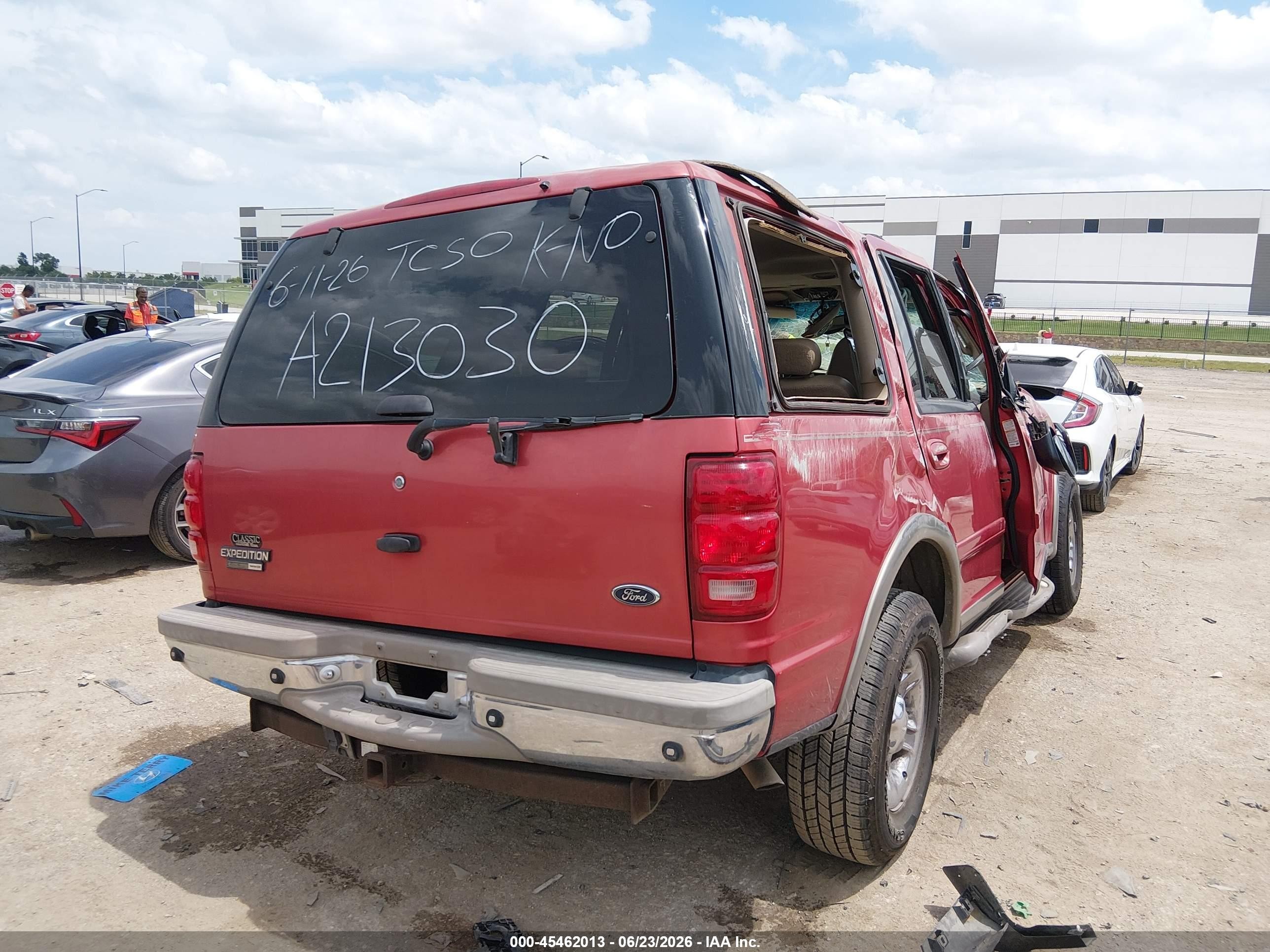 2000 Ford Expedition Eddie Bauer Red vin: 1FMEU17L8YLB86814