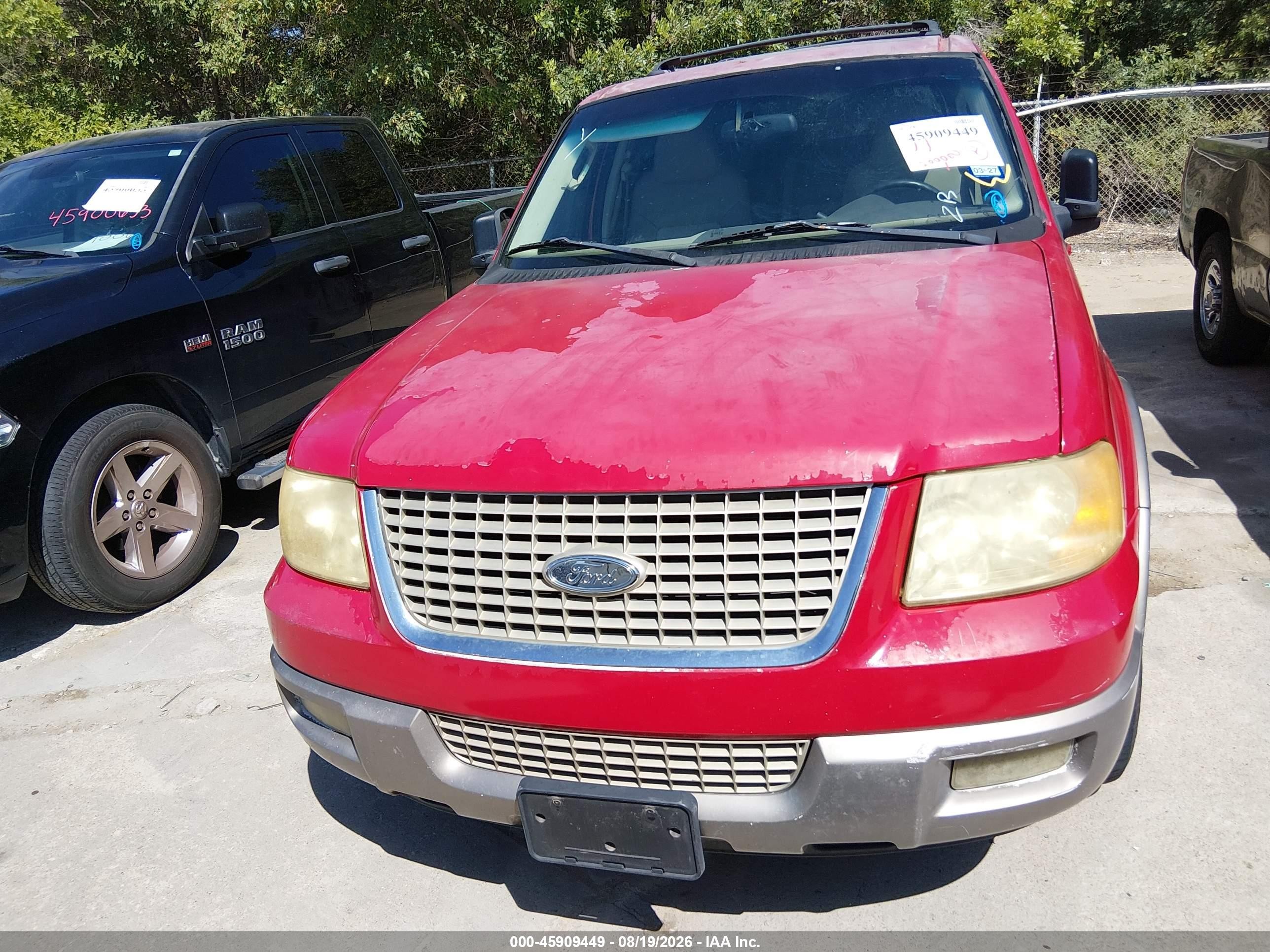 2003 Ford Expedition Eddie Bauer Red vin: 1FMEU17L93LA06376