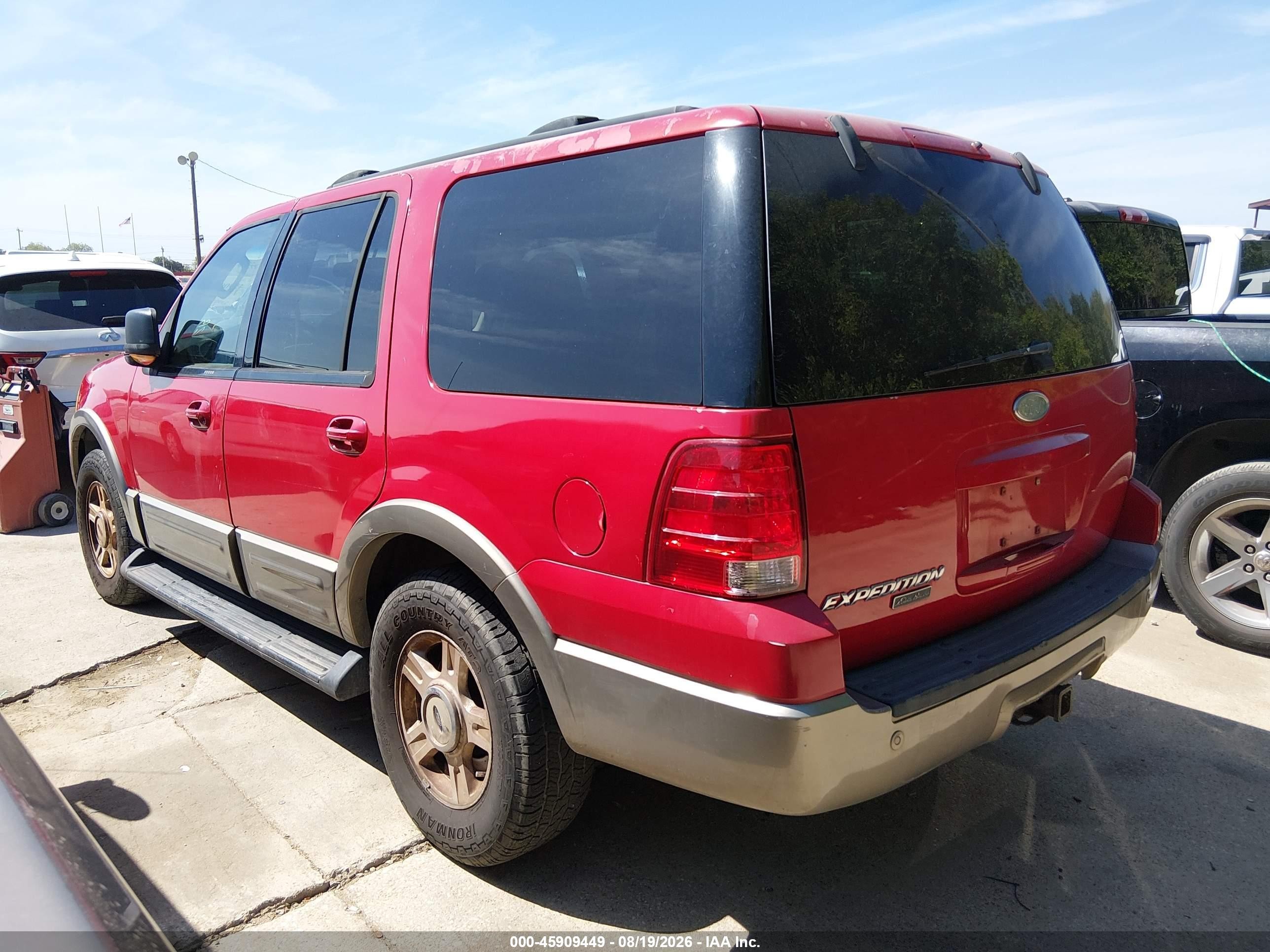 2003 Ford Expedition Eddie Bauer Red vin: 1FMEU17L93LA06376