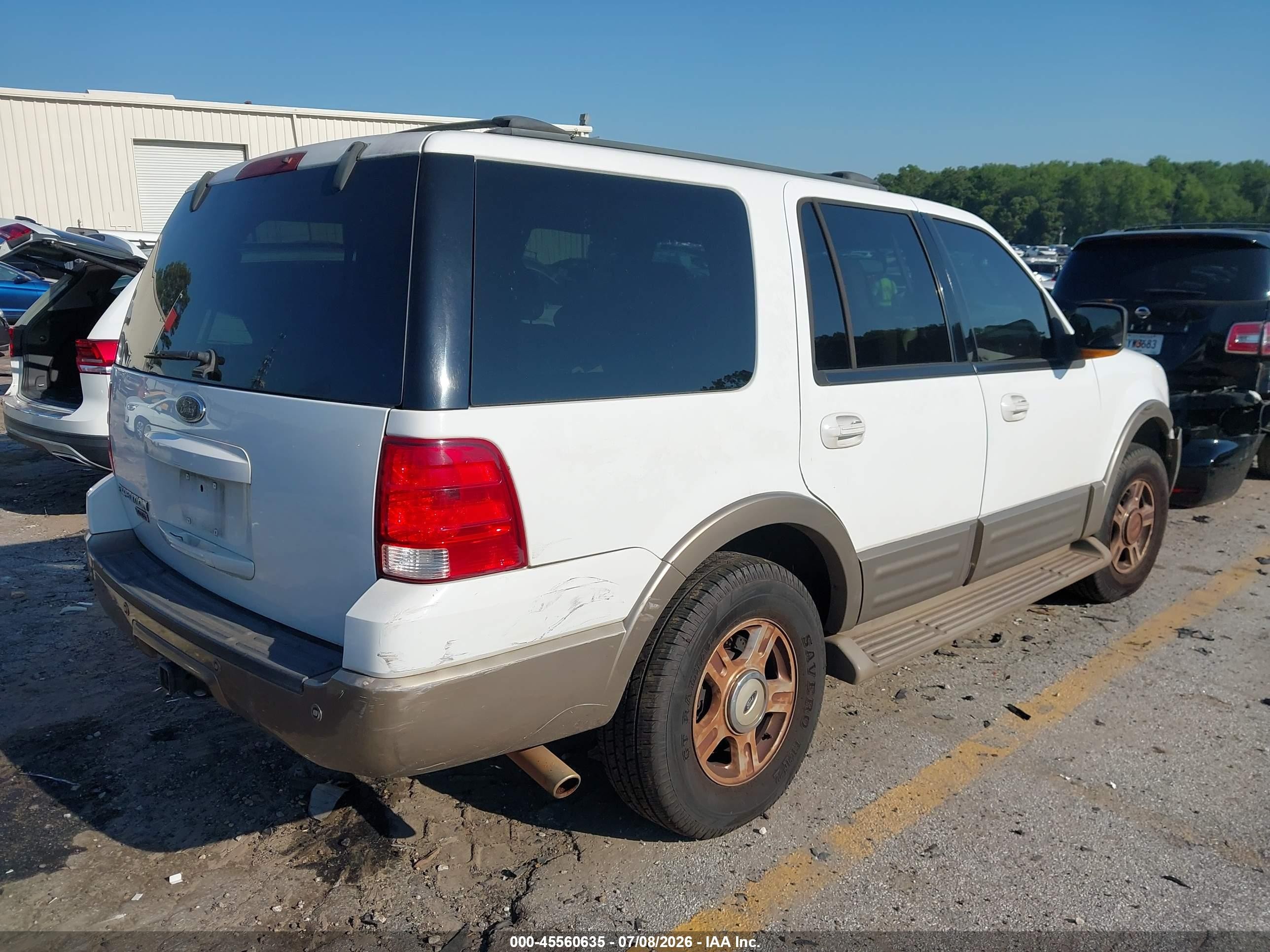 2003 Ford Expedition Eddie Bauer White vin: 1FMEU17W03LB81206
