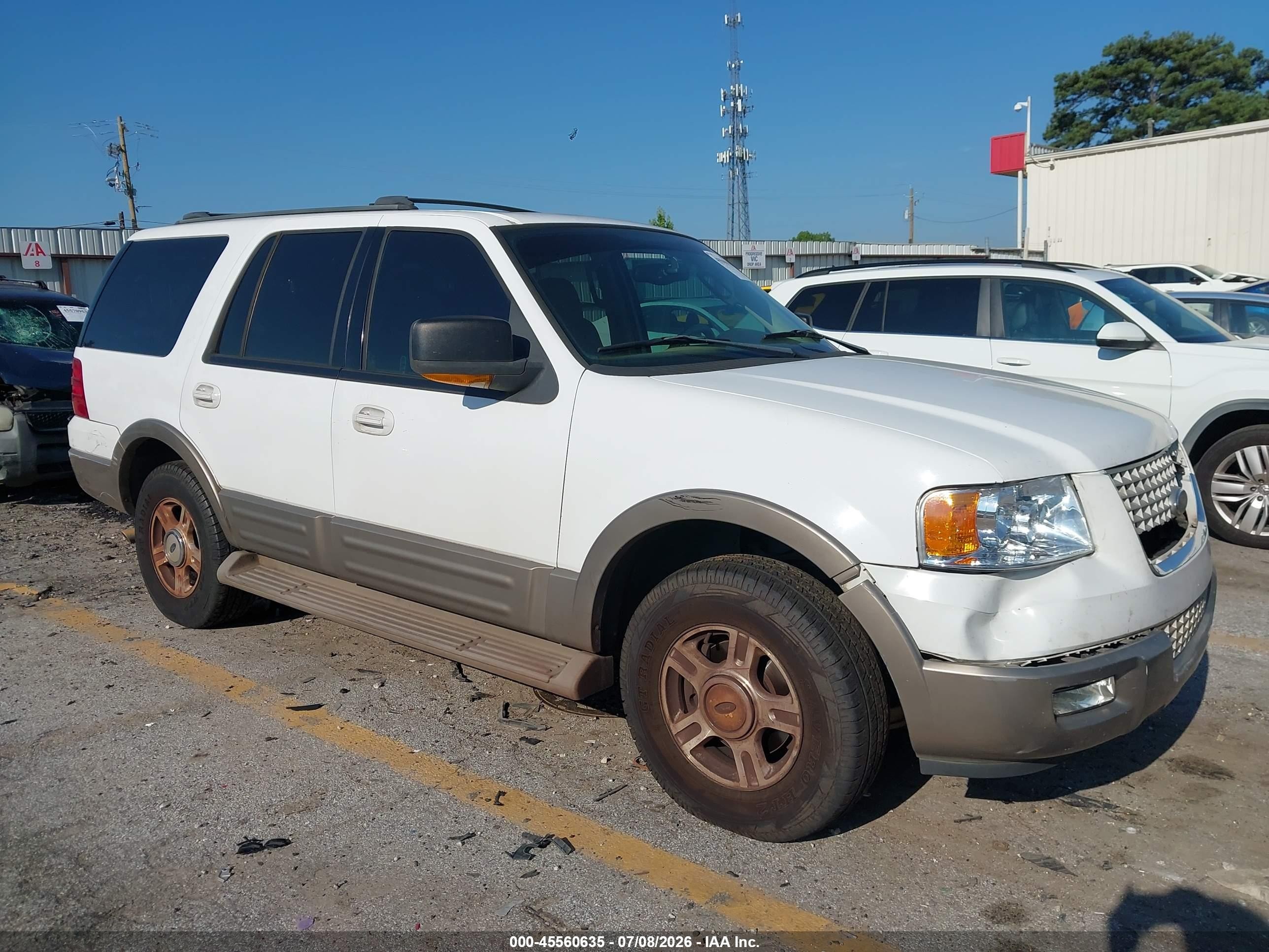 2003 Ford Expedition Eddie Bauer White vin: 1FMEU17W03LB81206