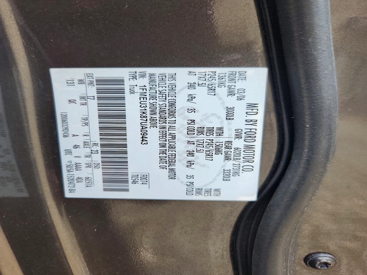 2007 Ford Explorer Sport Trac Xlt Gray vin: 1FMEU31K87UA09443