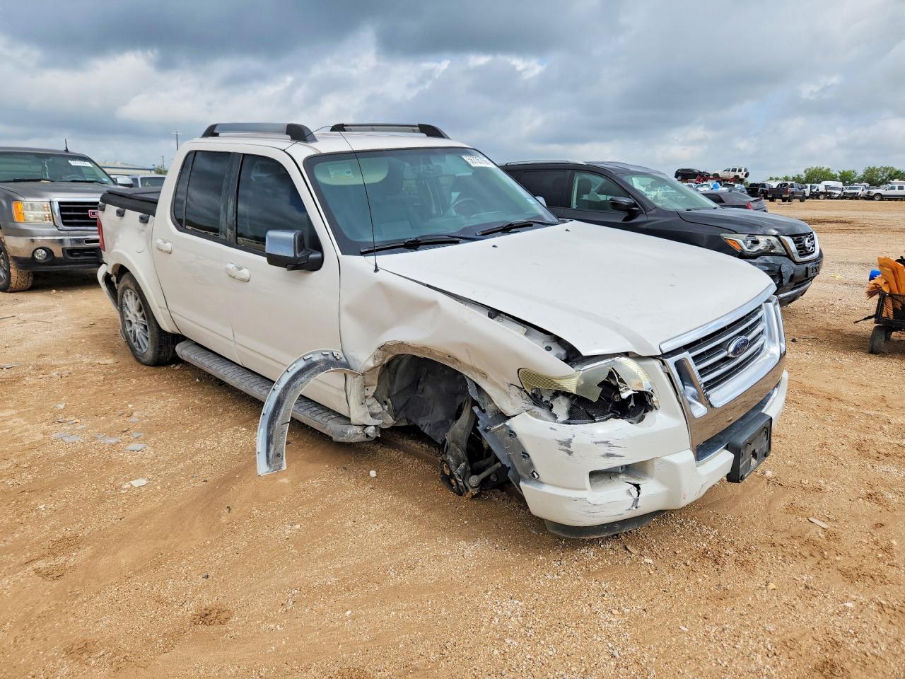 2008 Ford Explorer Sport Trac Limited White vin: 1FMEU33E28UA14856