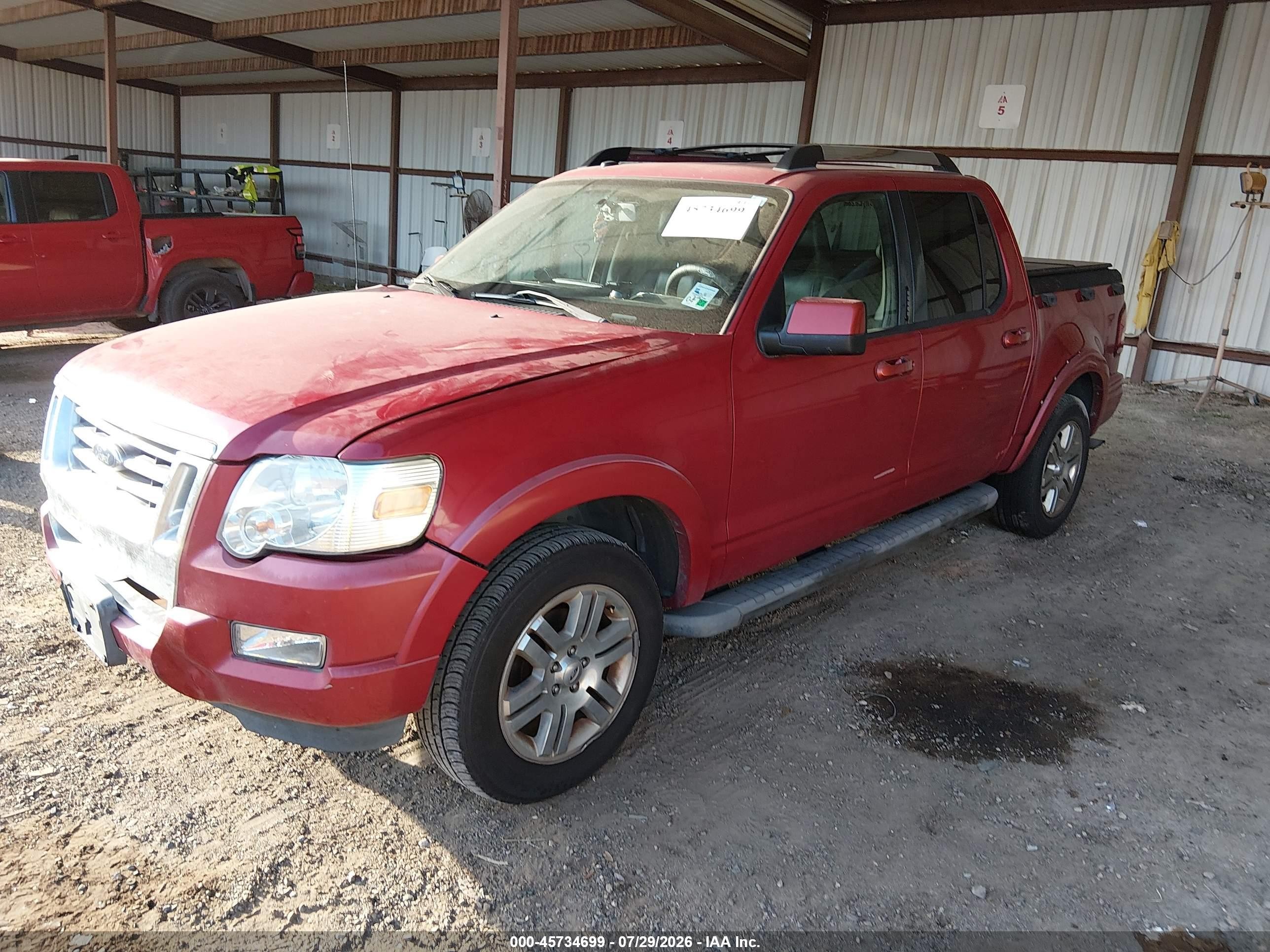 2010 Ford Explorer Sport Trac Limited Red vin: 1FMEU3DEXAUA08288