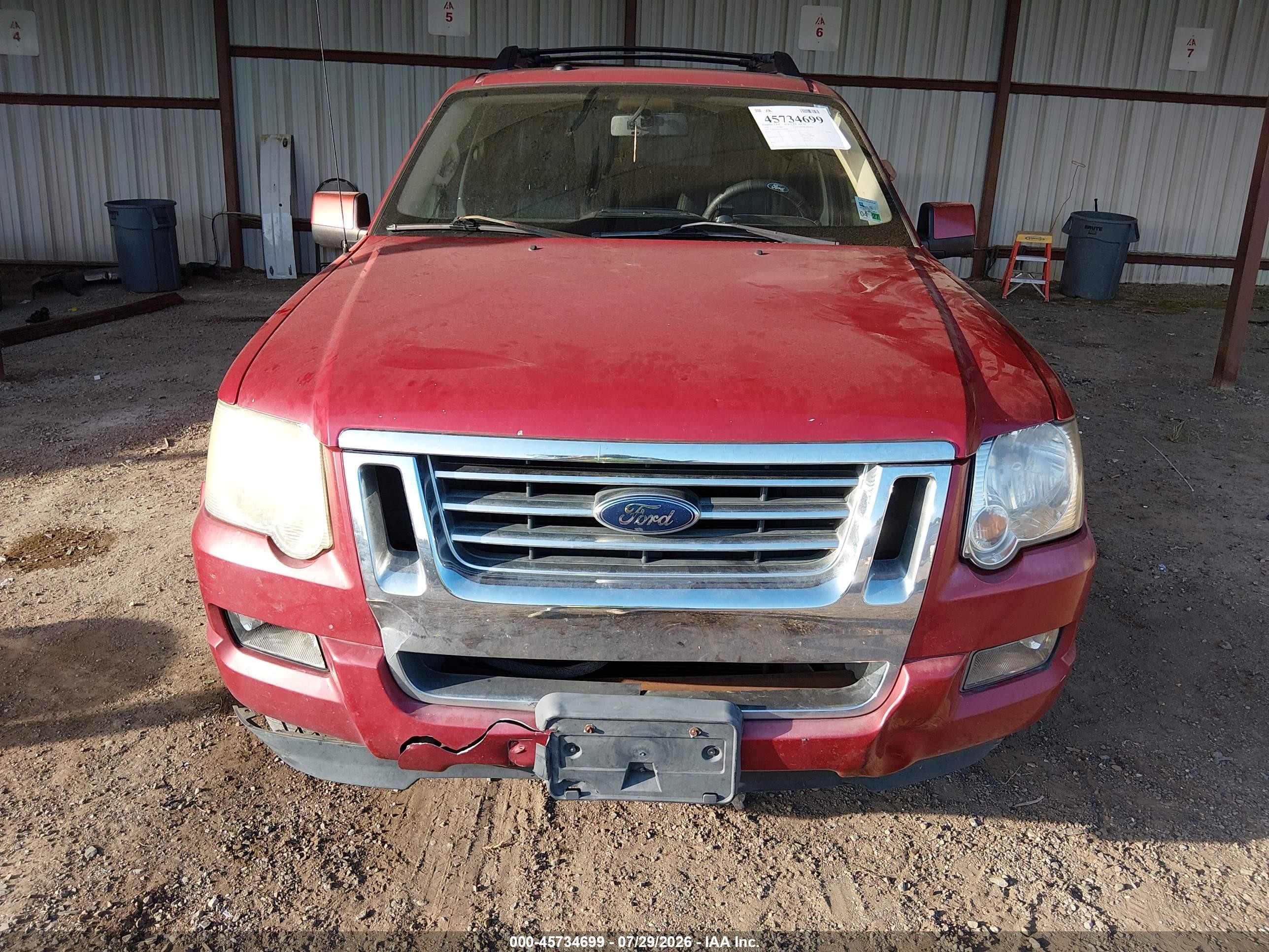 2010 Ford Explorer Sport Trac Limited Red vin: 1FMEU3DEXAUA08288