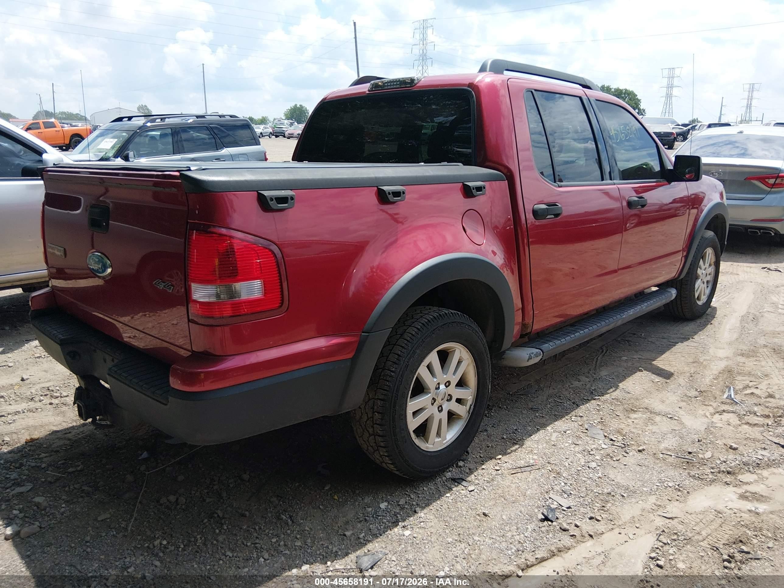 2007 Ford Explorer Sport Trac Xlt Red vin: 1FMEU51K67UB24148