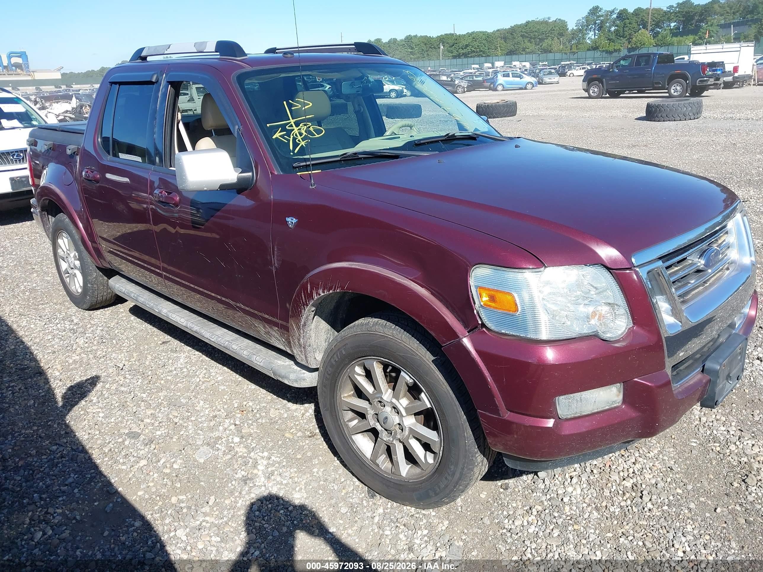 2007 Ford Explorer Sport Trac Limited Maroon vin: 1FMEU53867UA20079