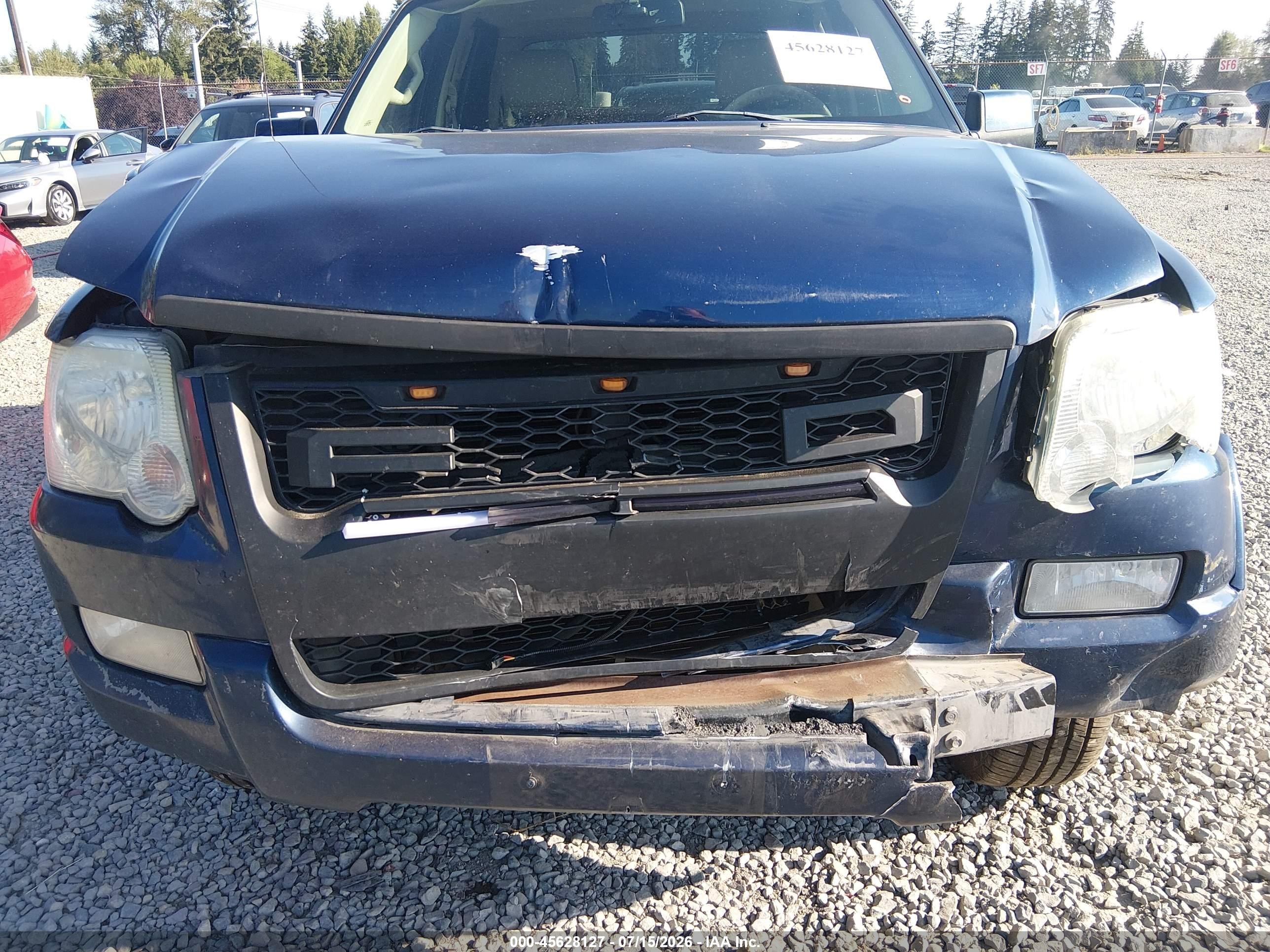2007 Ford Explorer Sport Trac Limited Blue vin: 1FMEU53877UA00228