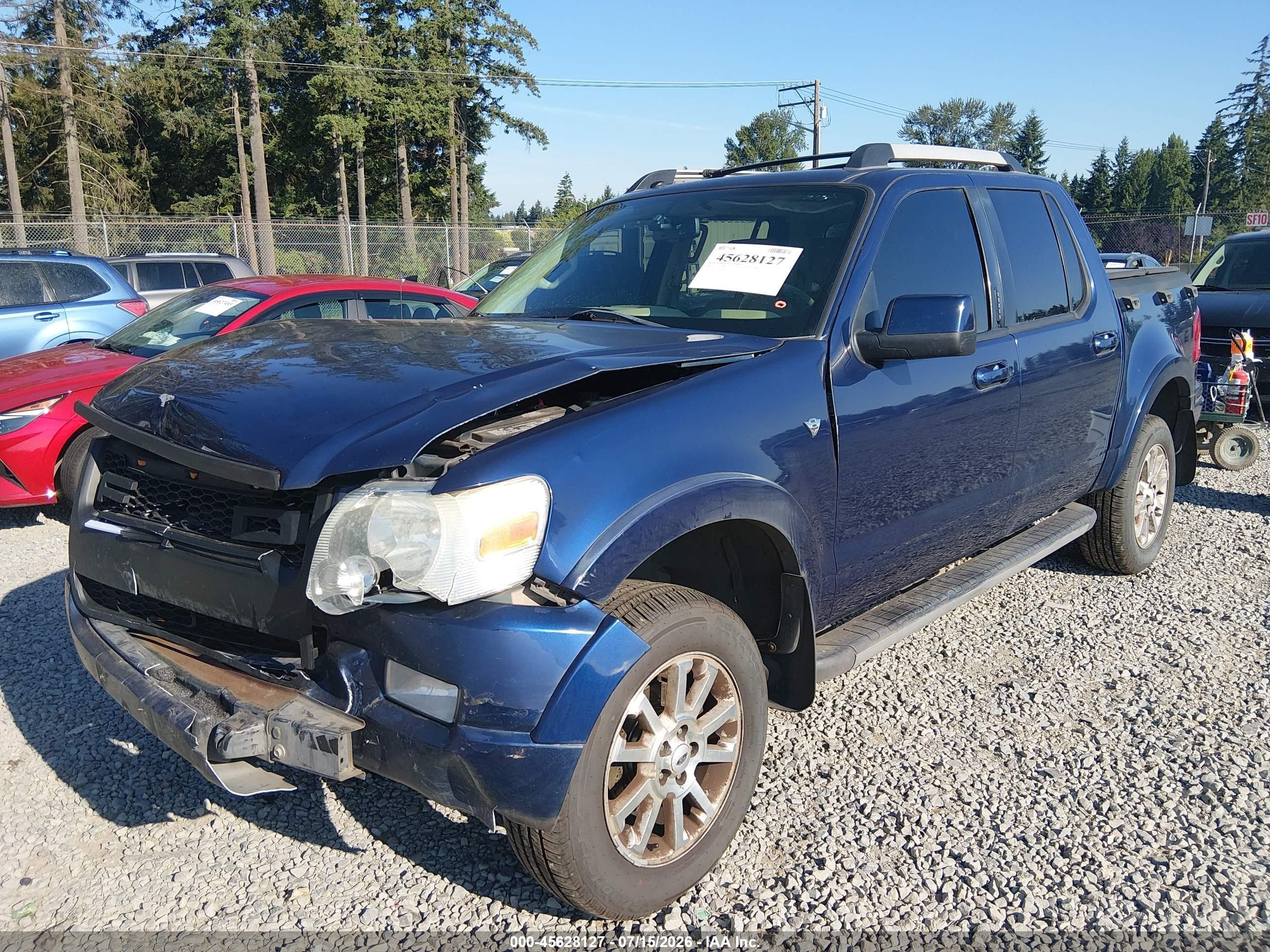 2007 Ford Explorer Sport Trac Limited Blue vin: 1FMEU53877UA00228