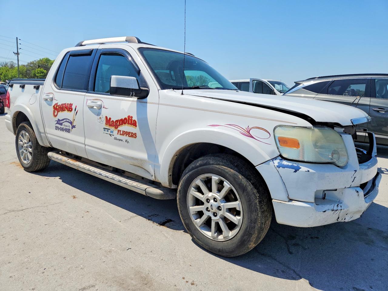 2007 Ford Explorer Sport Trac Limited White vin: 1FMEU53KX7UA11154